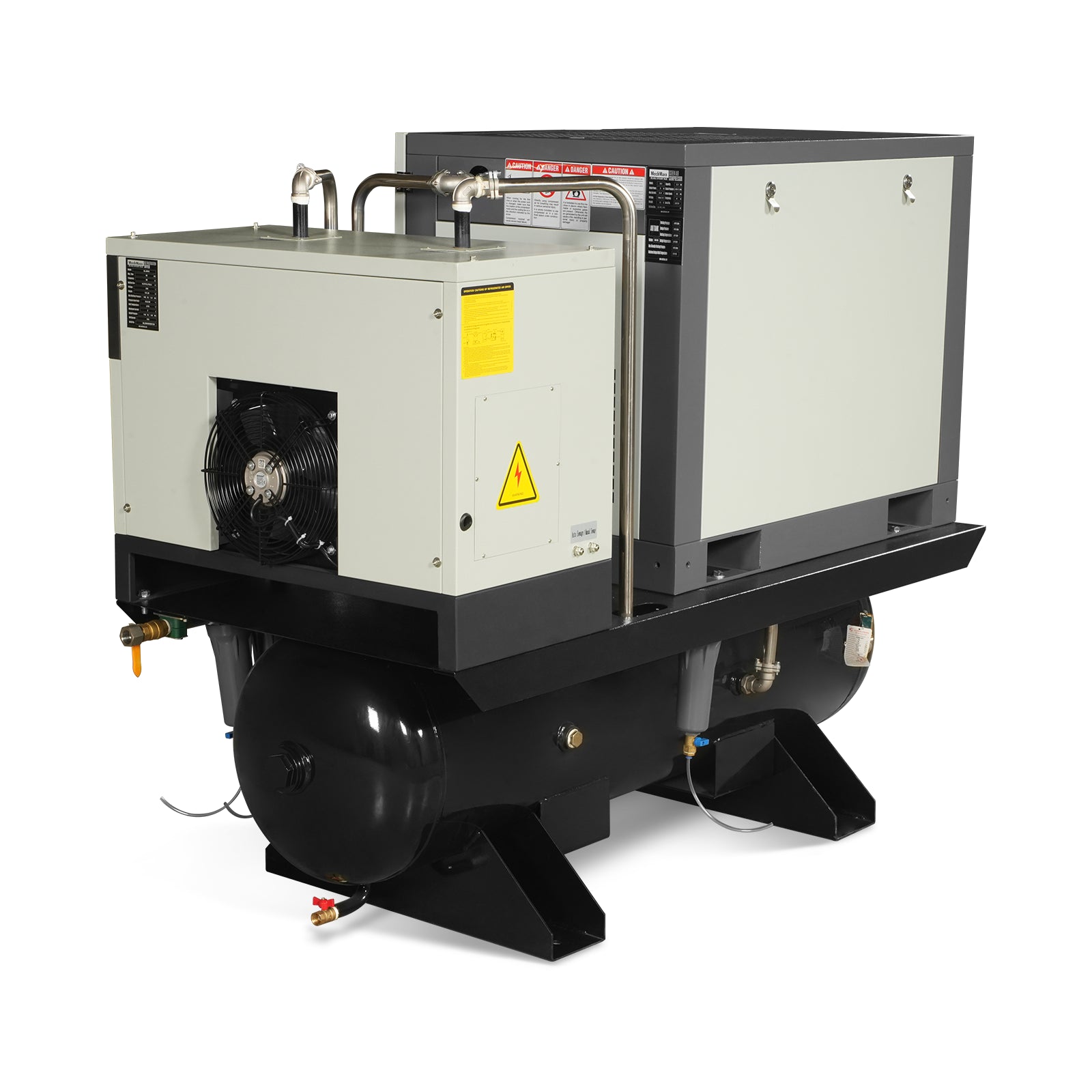 10HP Combined Rotary Screw Air Compressor with Dryer & 66-Gal ASME Tank | 32 CFM, 116 PSI, 230V 3-Phase – Industrial Grade