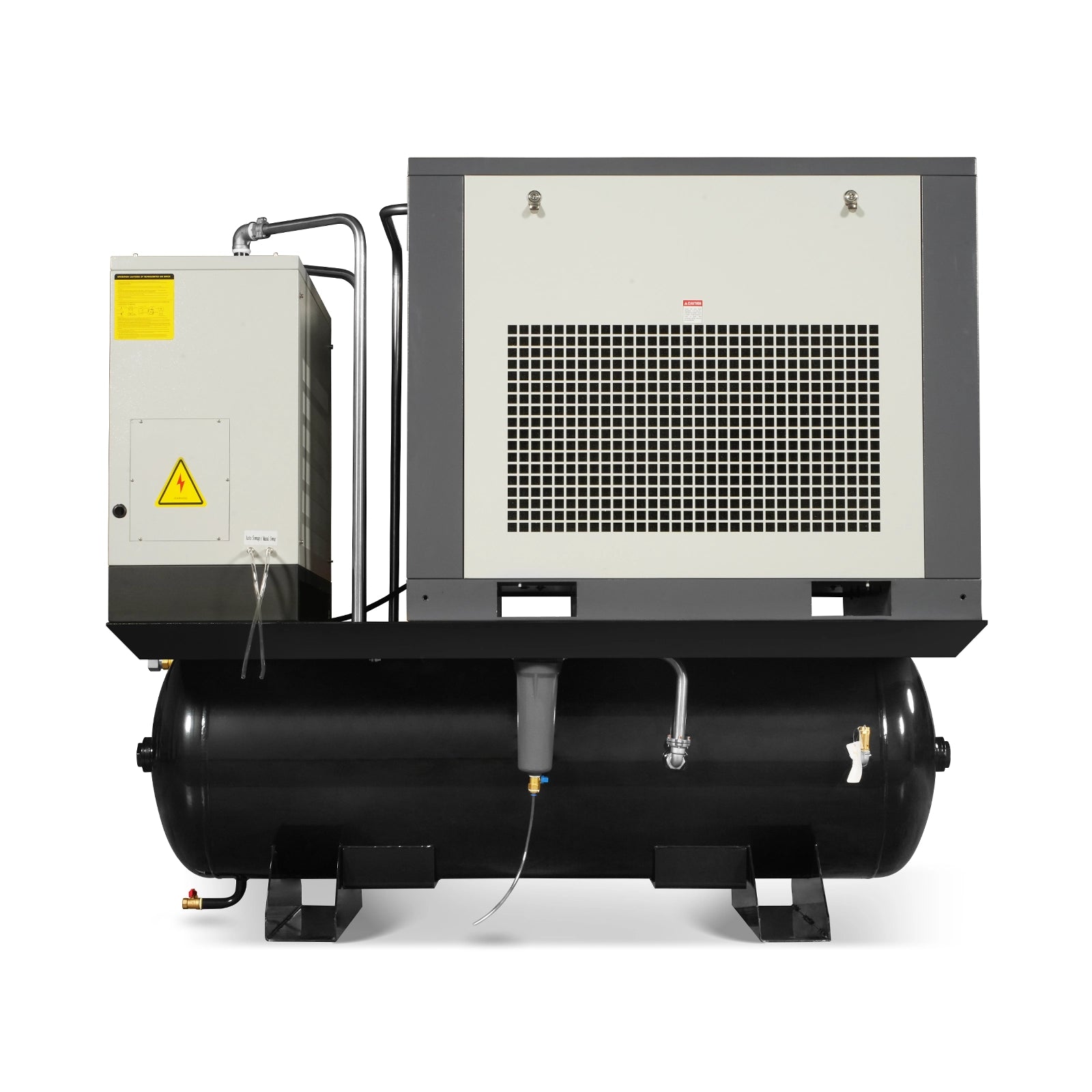 20HP Combined Rotary Screw Air Compressor with Dryer & 105-Gal ASME Tank | 78 CFM, 116 PSI, 230V 3-Phase – Industrial Grade