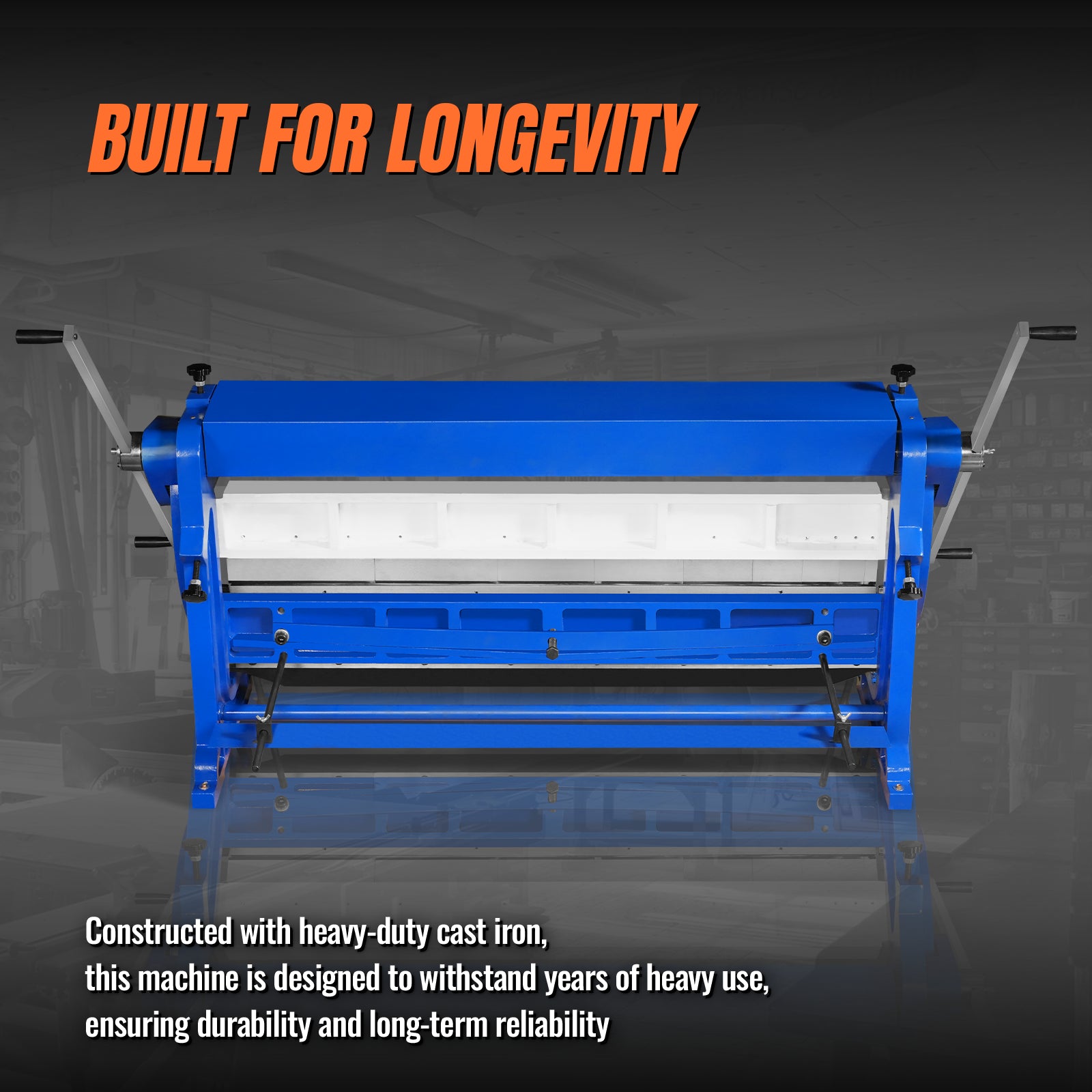 52-inch 3-in-1 Heavy Duty Pan and Box Brake – Slip Roll, Shear, Bending Machine for Sheet Metal, 16 Gauge Mild Steel, Adjustable Fingers, Heavy Duty, Metalworking, Fabrication, Rolling, Bending