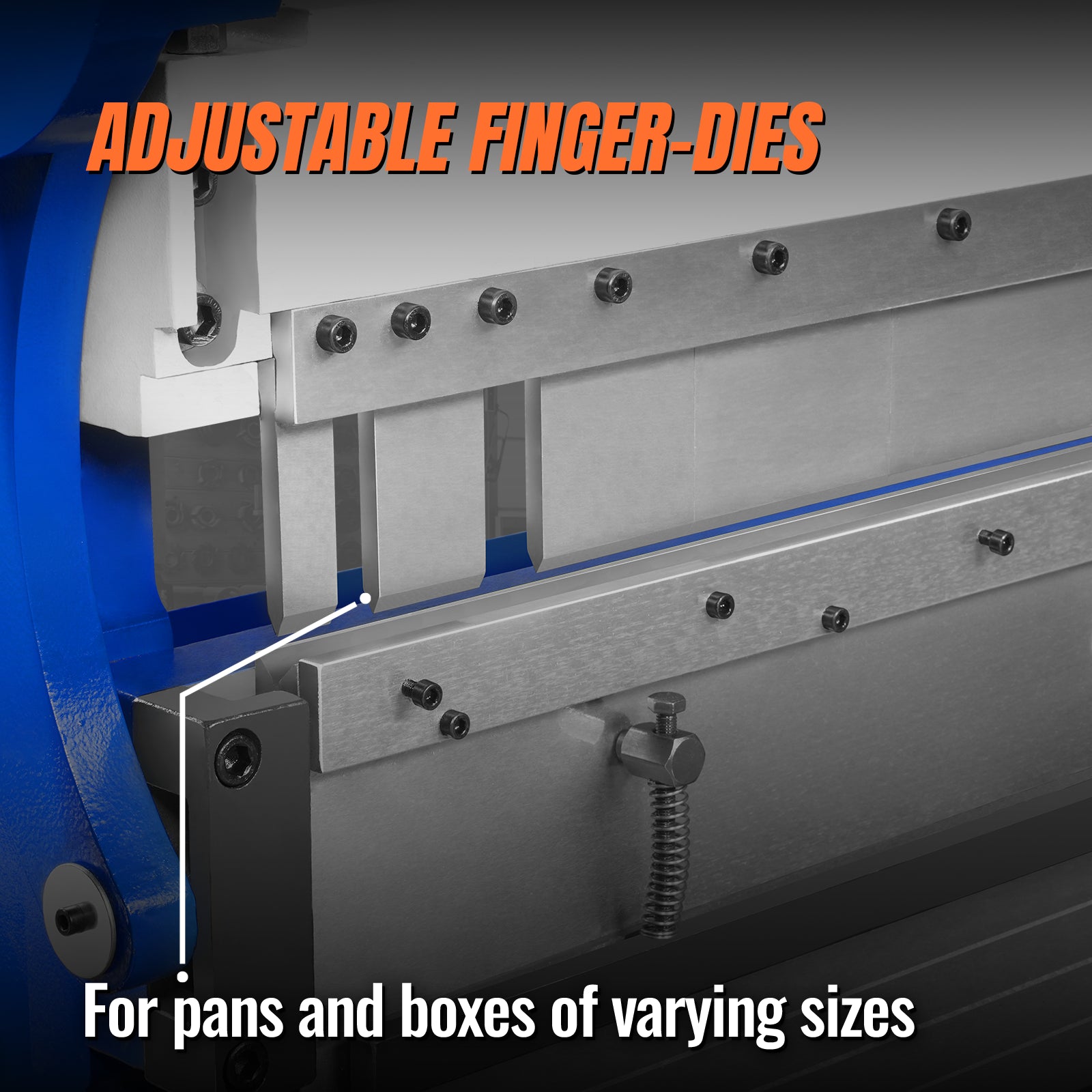52-inch 3-in-1 Heavy Duty Pan and Box Brake – Slip Roll, Shear, Bending Machine for Sheet Metal, 16 Gauge Mild Steel, Adjustable Fingers, Heavy Duty, Metalworking, Fabrication, Rolling, Bending