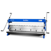 52-inch 3-in-1 Pan and Box Brake – Slip Roll, Shear, Bending Machine for Sheet Metal, 20 Gauge Mild Steel, Adjustable Fingers, Heavy Duty, Metalworking, Fabrication, Rolling, Bending