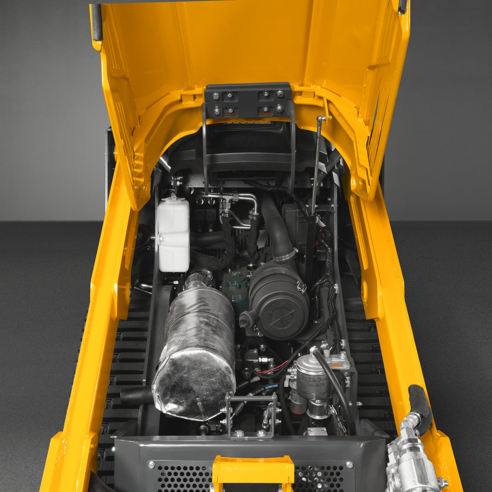 Mini Skid Steer Stand On Compact Track Loader ( 4 in 1 bucket included ) with 25HP KUBOTA D1105 Diesel Engine, Common Industry Interface (CII), CROBA STL1000