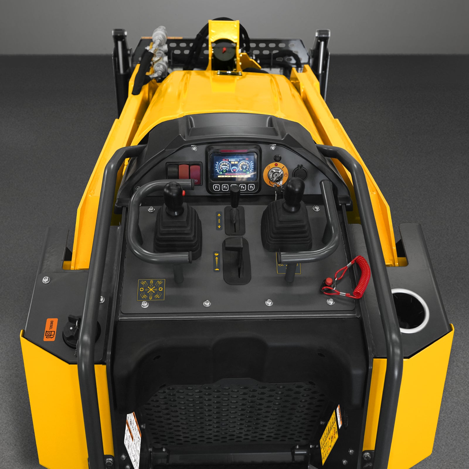 Mini Skid Steer Stand On Compact Track Loader ( 4 in 1 bucket included ) with 25HP KUBOTA D1105 Diesel Engine, Common Industry Interface (CII), CROBA STL1000
