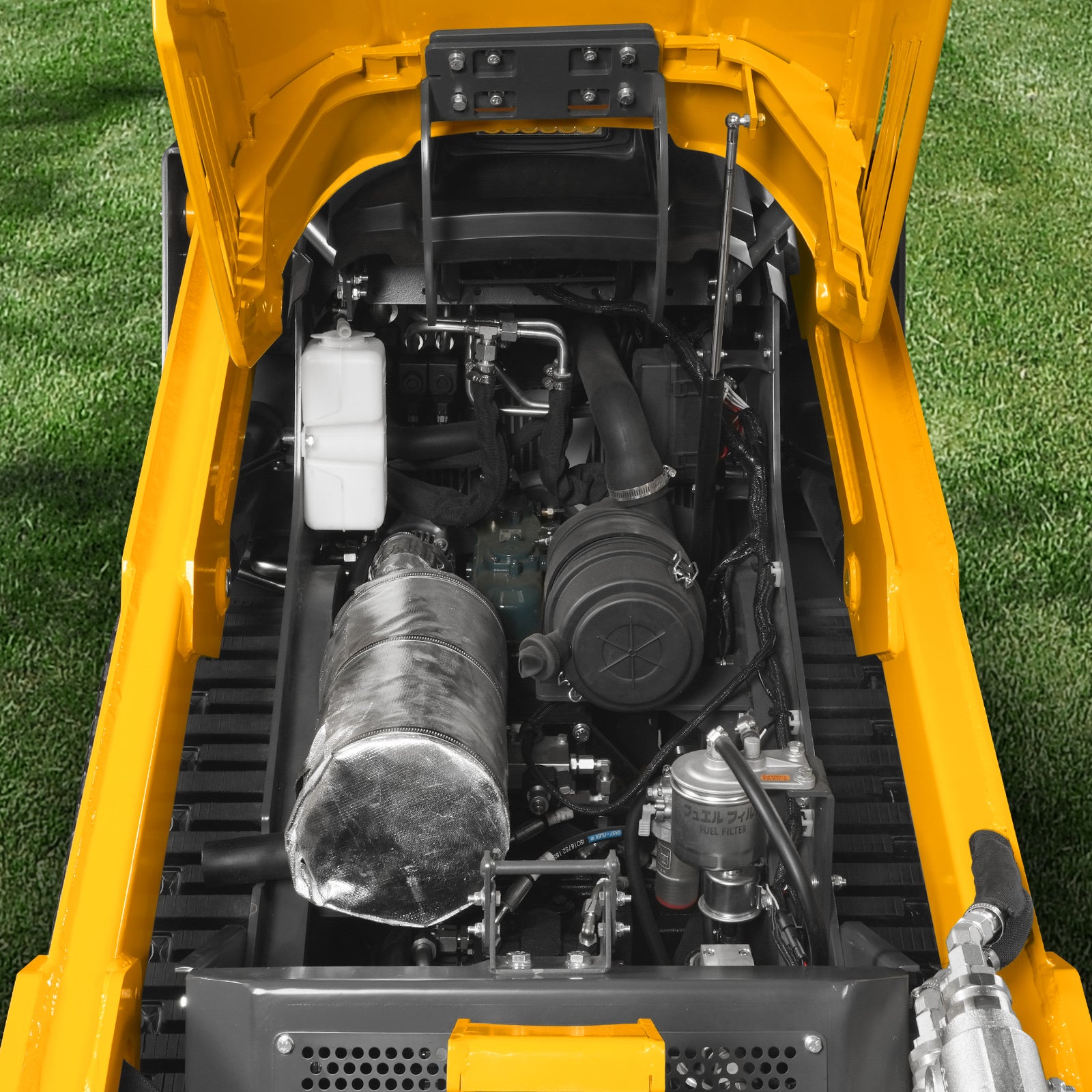 Mini Skid Steer Stand On Compact Track Loader ( 4 in 1 bucket included ) with 25HP KUBOTA D1105 Diesel Engine, Common Industry Interface (CII), CROBA STL1000