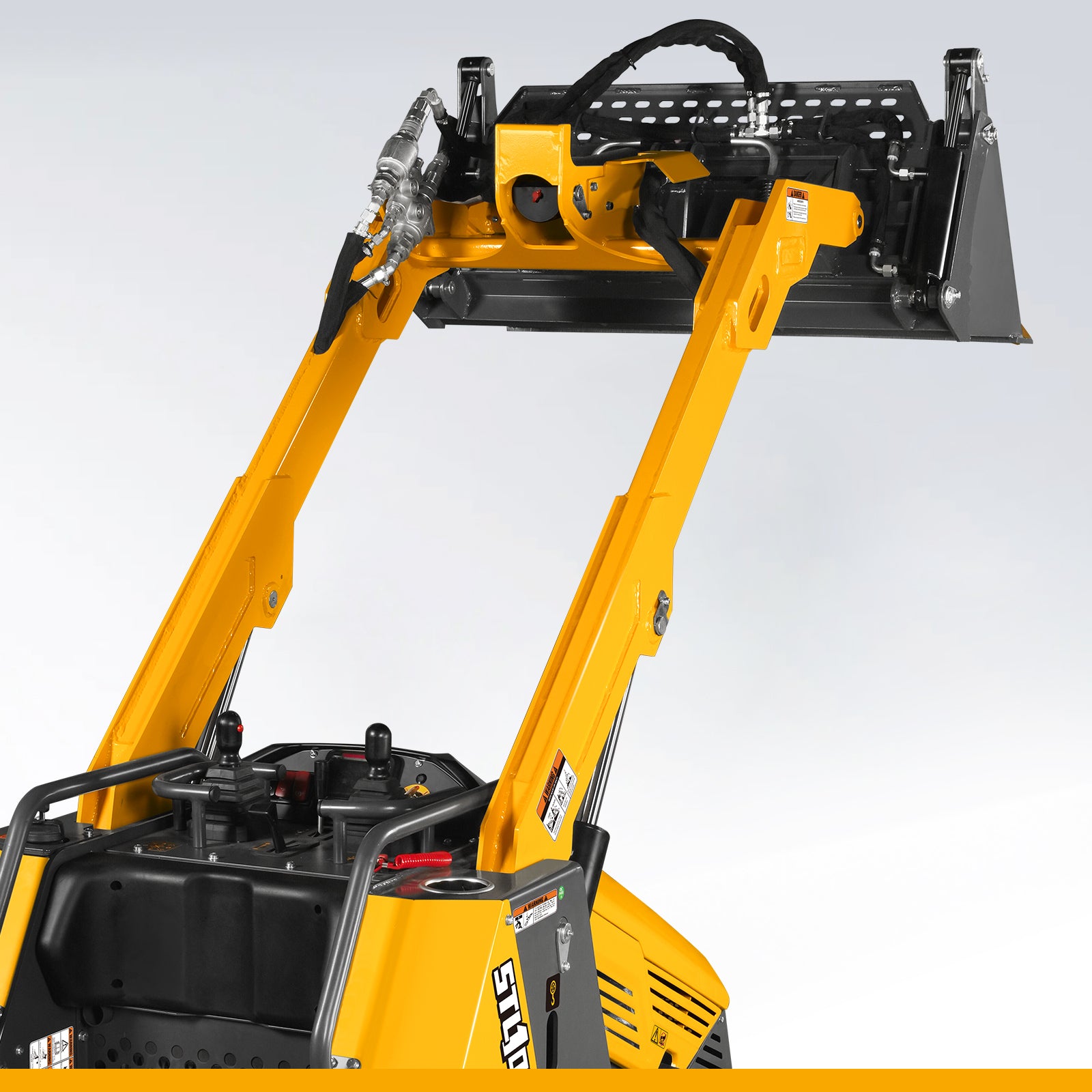 Mini Skid Steer Stand On Compact Track Loader ( 4 in 1 bucket included ) with 25HP KUBOTA D1105 Diesel Engine, Common Industry Interface (CII), CROBA STL1000