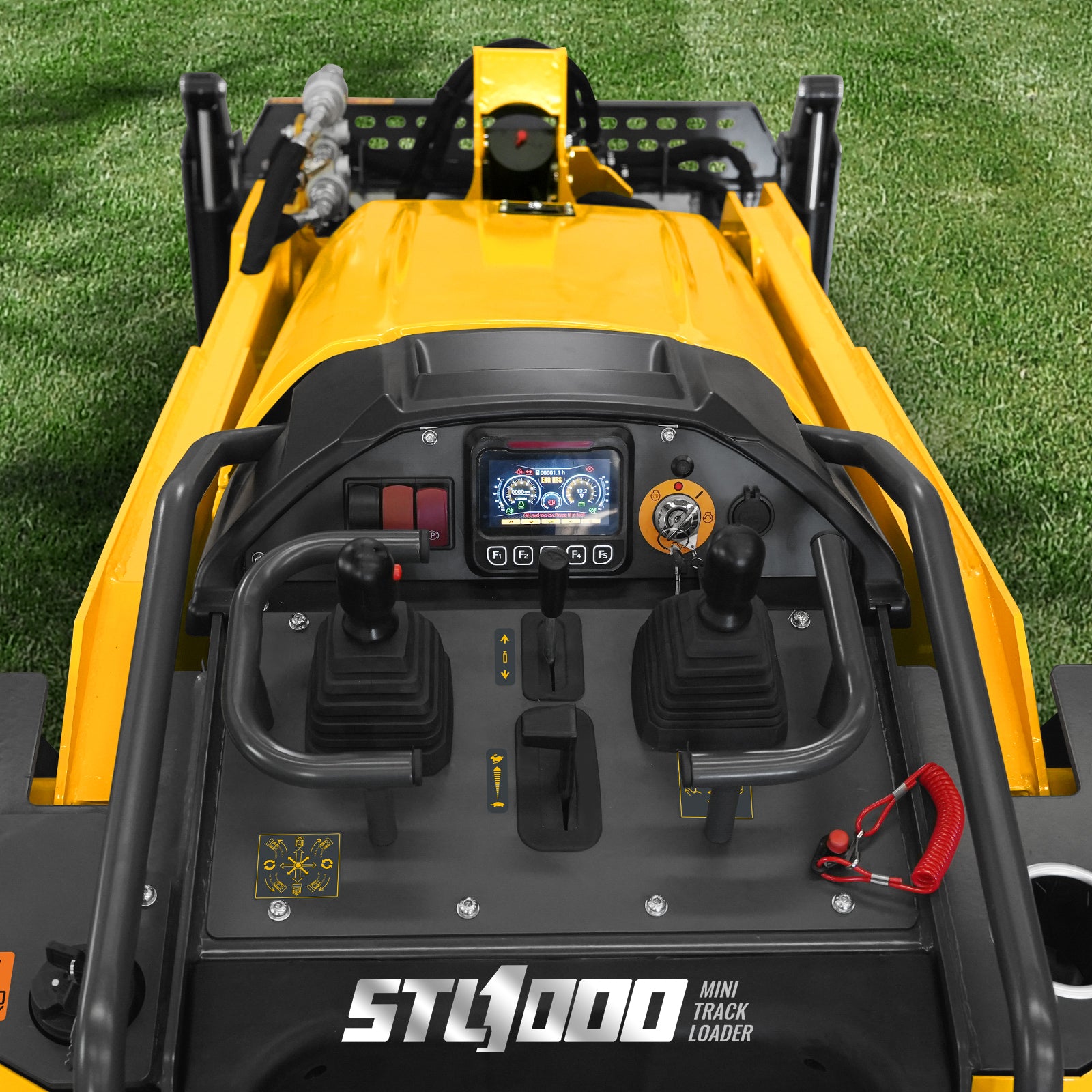 Mini Skid Steer Stand On Compact Track Loader ( 4 in 1 bucket included ) with 25HP KUBOTA D1105 Diesel Engine, Common Industry Interface (CII), CROBA STL1000