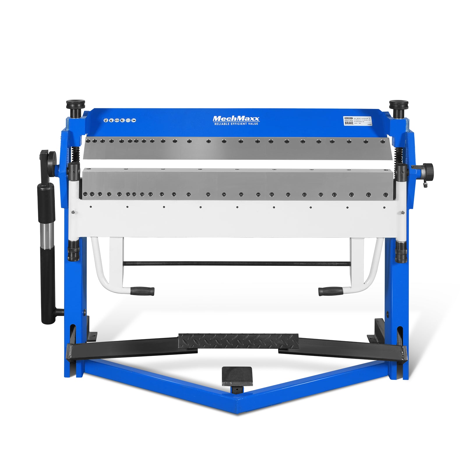 50-Inch Foot Clamp Pan and Box Brake, Industrial Heavy Duty Sheet Metal Folding Machine, 0–135° Bending Angle, 1.9" Clamping Lift, 2" Box Depth
