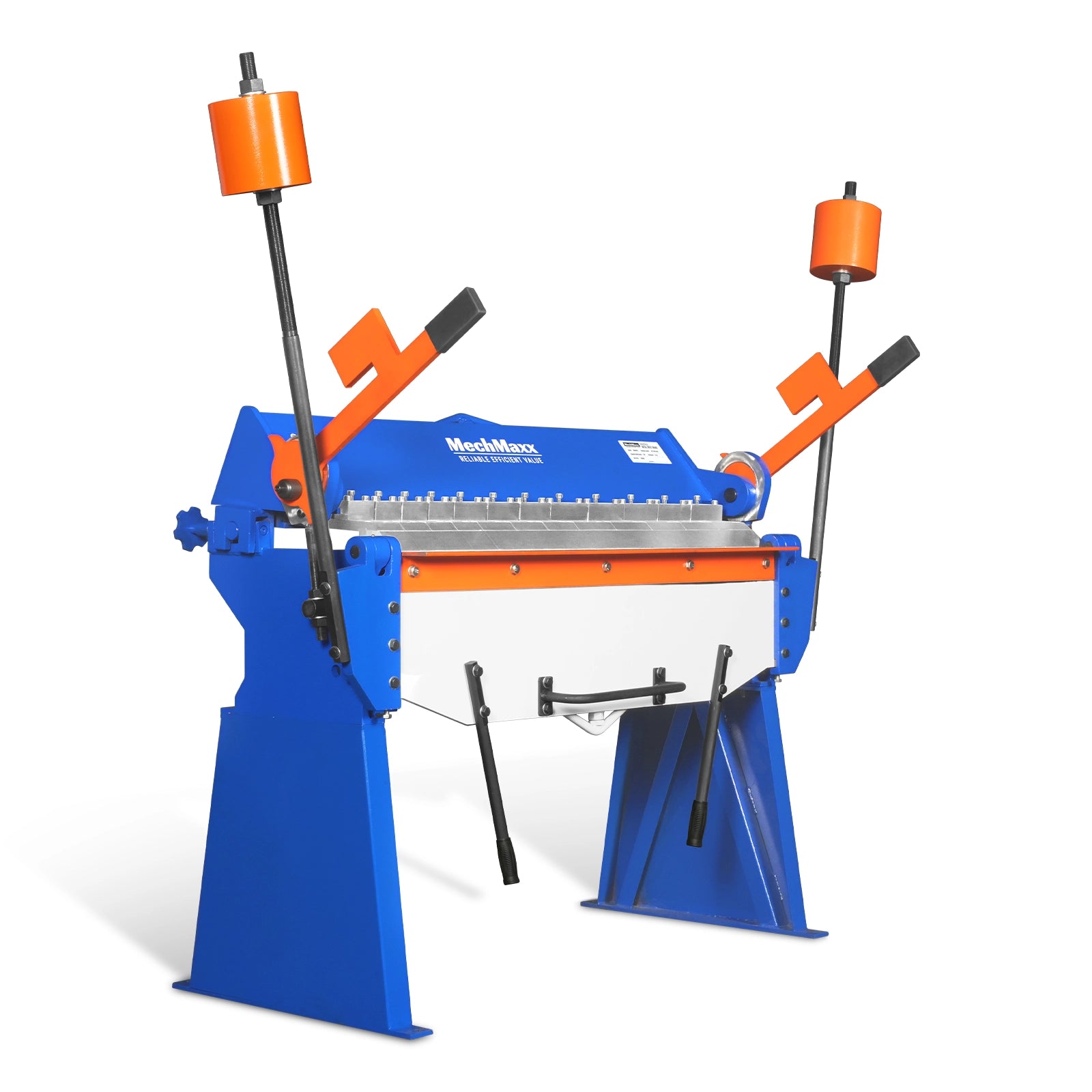48” Manual Pan and Box Brake - Heavy Duty, Durable Construction, 12 Gauge Mild Steel, 135° Bending Angle, Individual Bending Fingers"