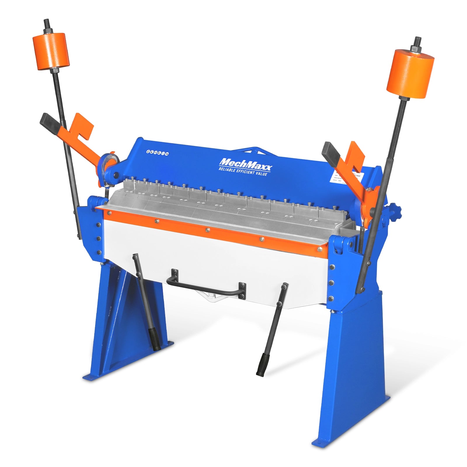 48” Manual Pan and Box Brake - Heavy Duty, Durable Construction, 12 Gauge Mild Steel, 135° Bending Angle, Individual Bending Fingers"