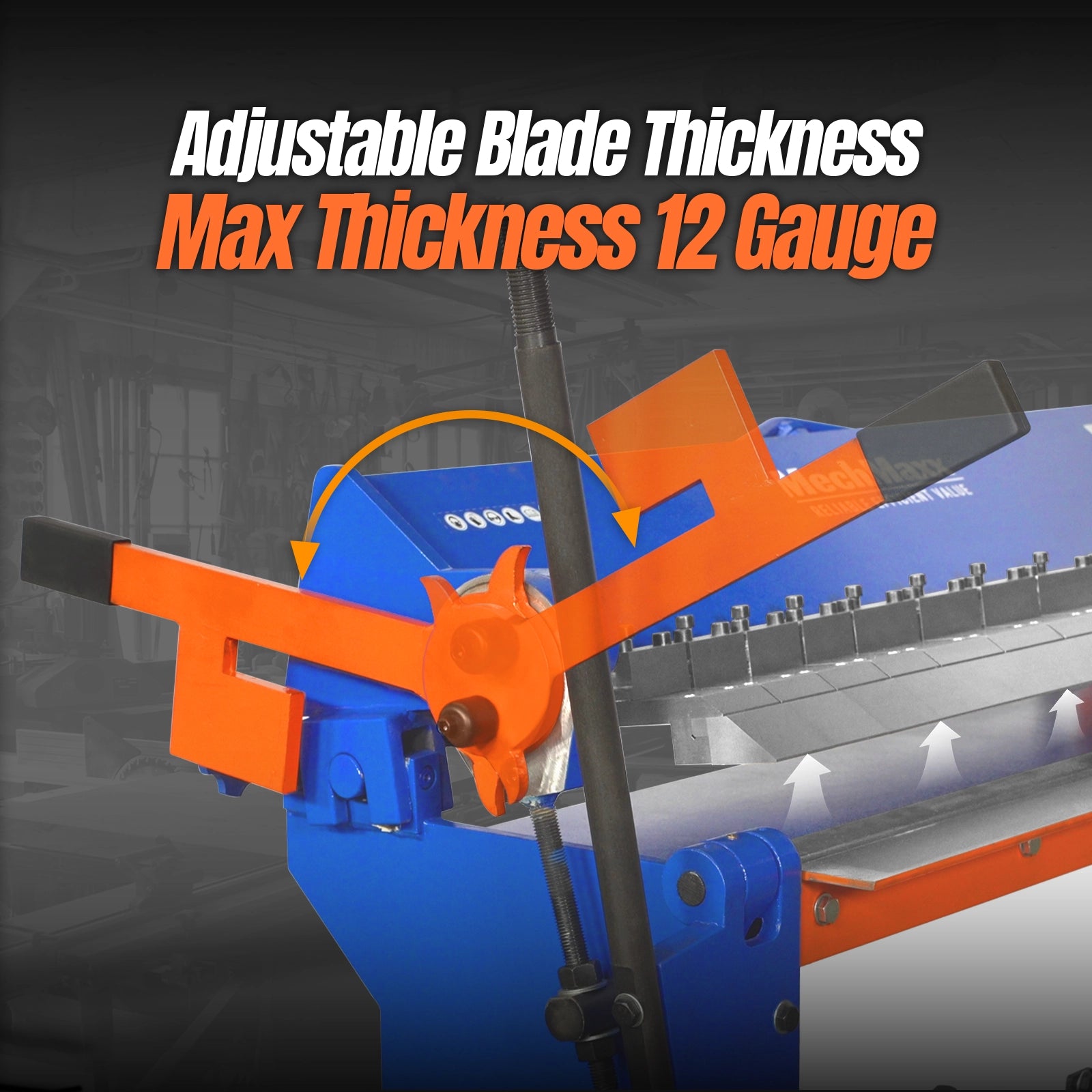 48” Manual Pan and Box Brake - Heavy Duty, Durable Construction, 12 Gauge Mild Steel, 135° Bending Angle, Individual Bending Fingers"