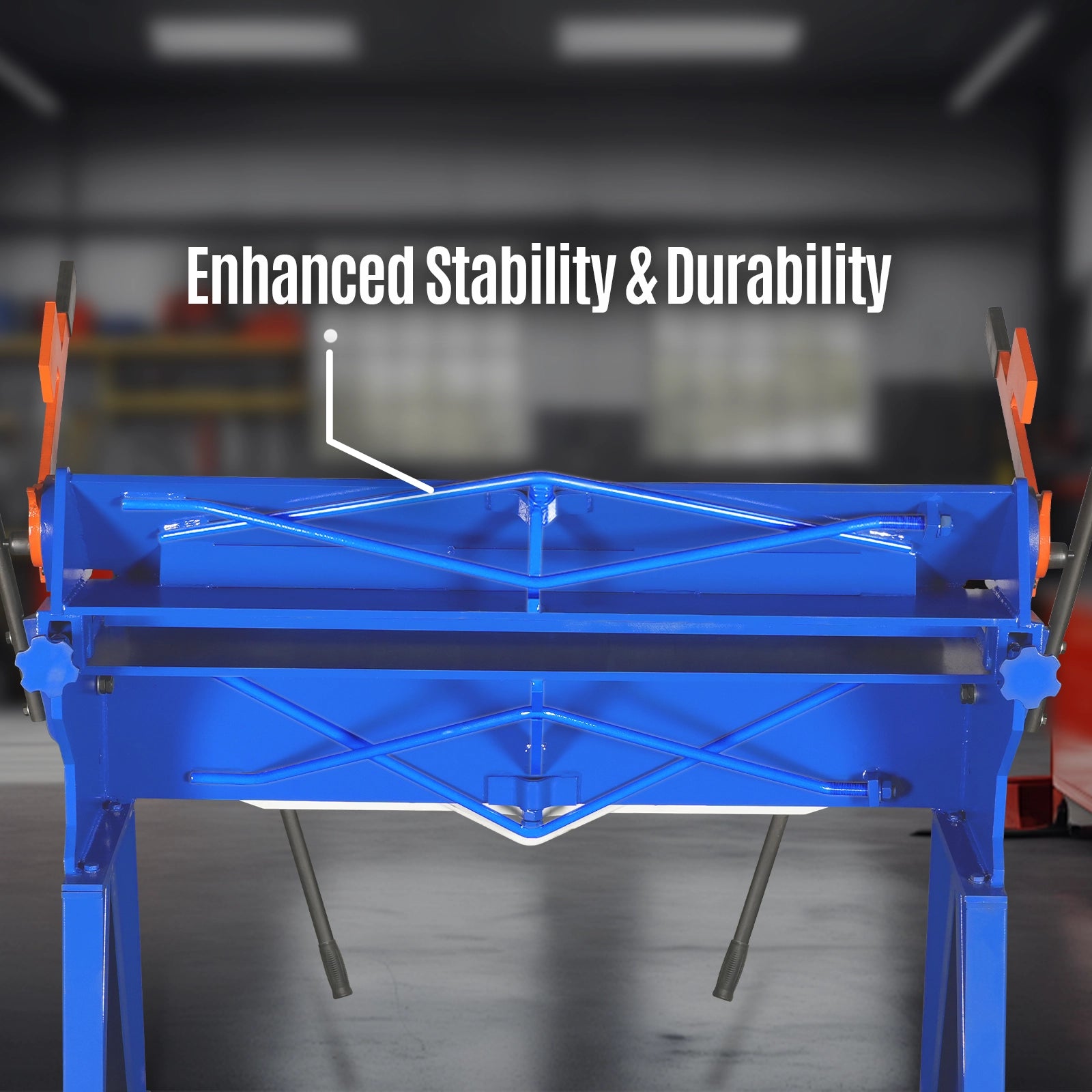 48” Manual Pan and Box Brake - Heavy Duty, Durable Construction, 12 Gauge Mild Steel, 135° Bending Angle, Individual Bending Fingers"