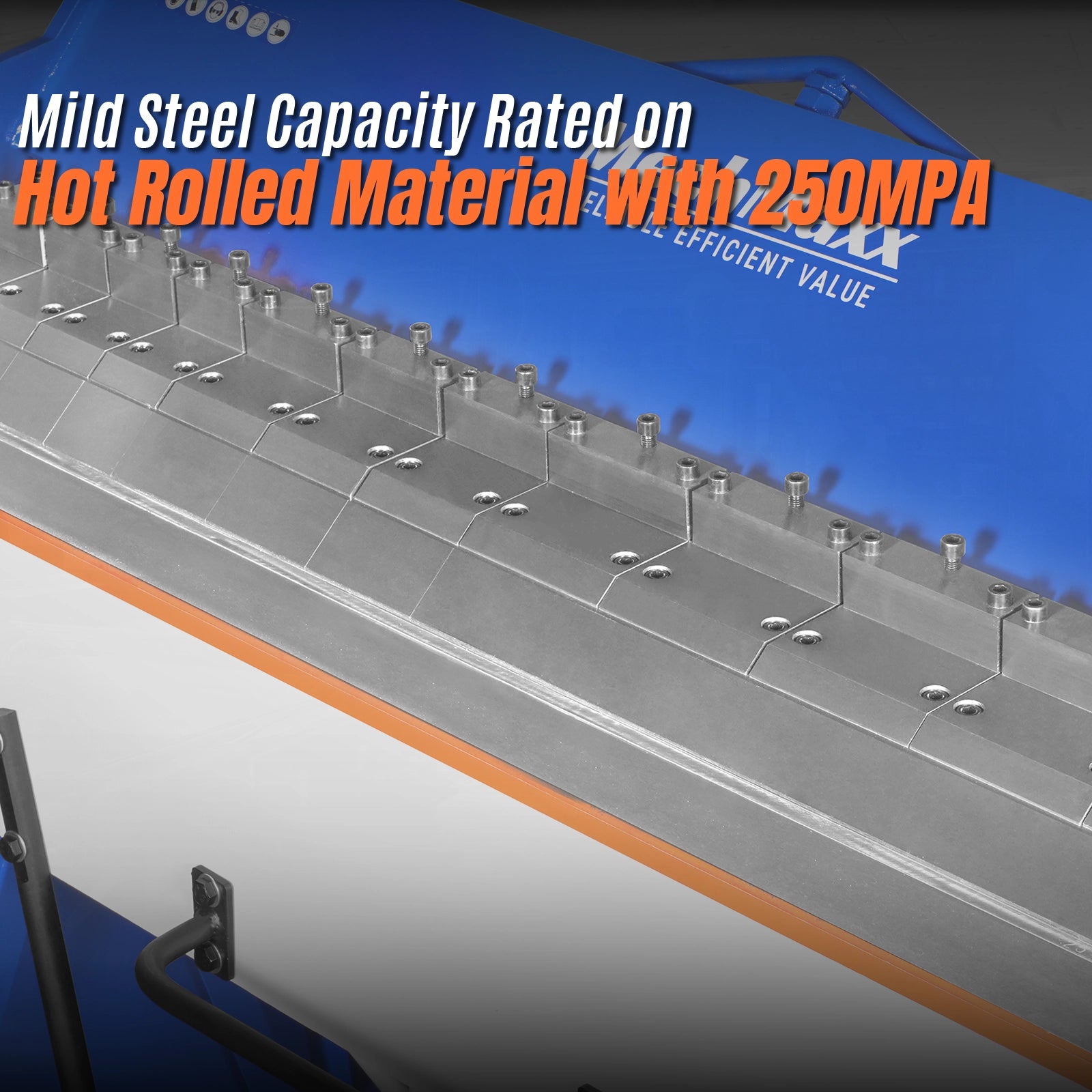 48” Manual Pan and Box Brake - Heavy Duty, Durable Construction, 12 Gauge Mild Steel, 135° Bending Angle, Individual Bending Fingers"