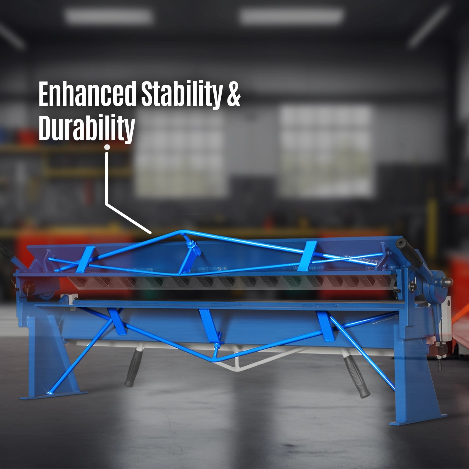 48" Manual Pan and Box Brake - 16 Gauge Mild Steel Capacity, 135° Bending Angle, 16 Precision Fingers, Durable Construction for Accurate Bends"