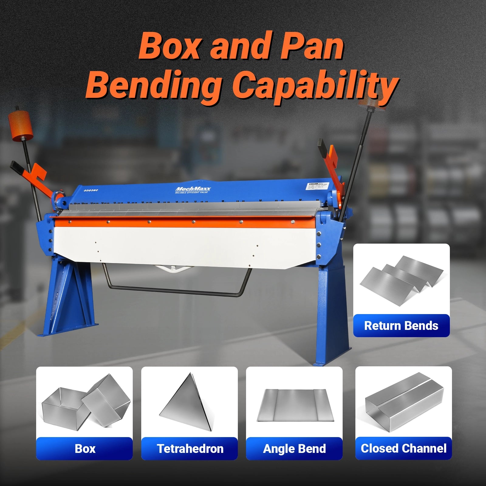80-inch Manual Sheet Metal Brake - 12 Gauge Bending Capacity, Adjustable Fingers, 6 Ft. Heavy-Duty Steel Construction for Precision Bending