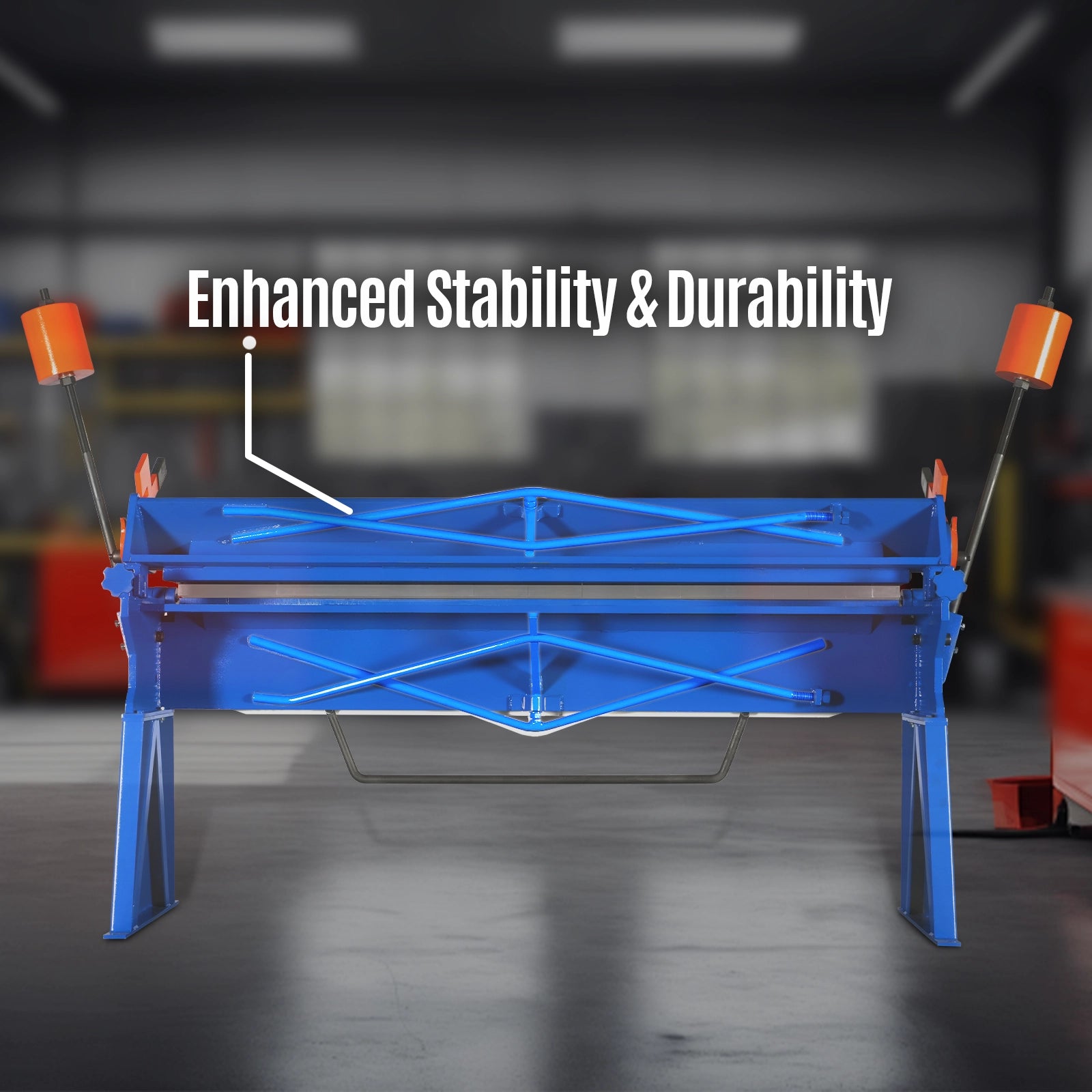 80-inch Manual Sheet Metal Brake - 12 Gauge Bending Capacity, Adjustable Fingers, 6 Ft. Heavy-Duty Steel Construction for Precision Bending