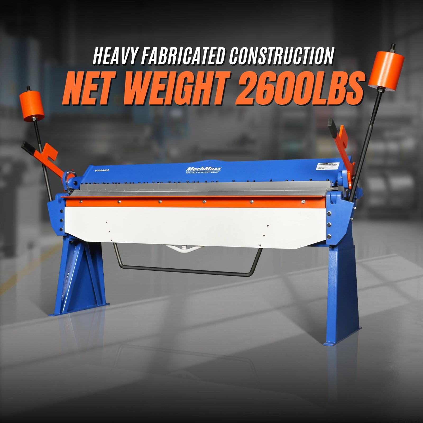 80-inch Manual Sheet Metal Brake - 12 Gauge Bending Capacity, Adjustable Fingers, 6 Ft. Heavy-Duty Steel Construction for Precision Bending