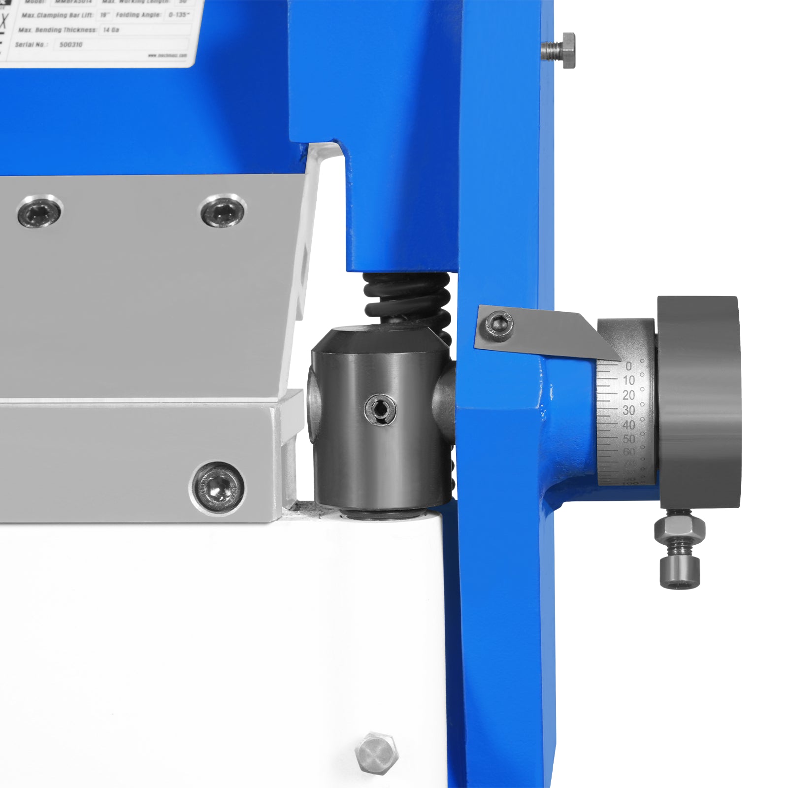 50-Inch Foot Clamp Pan and Box Brake, Light Duty Sheet Metal Folding Machine, 0–135° Bending Angle, 1.9" Clamping Lift, 2" Box Depth