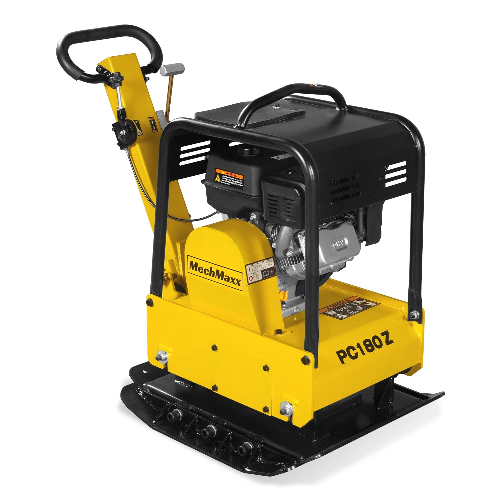 9 HP Reversible Plate Compactor with Wheel Kit and Extension Plates, 6