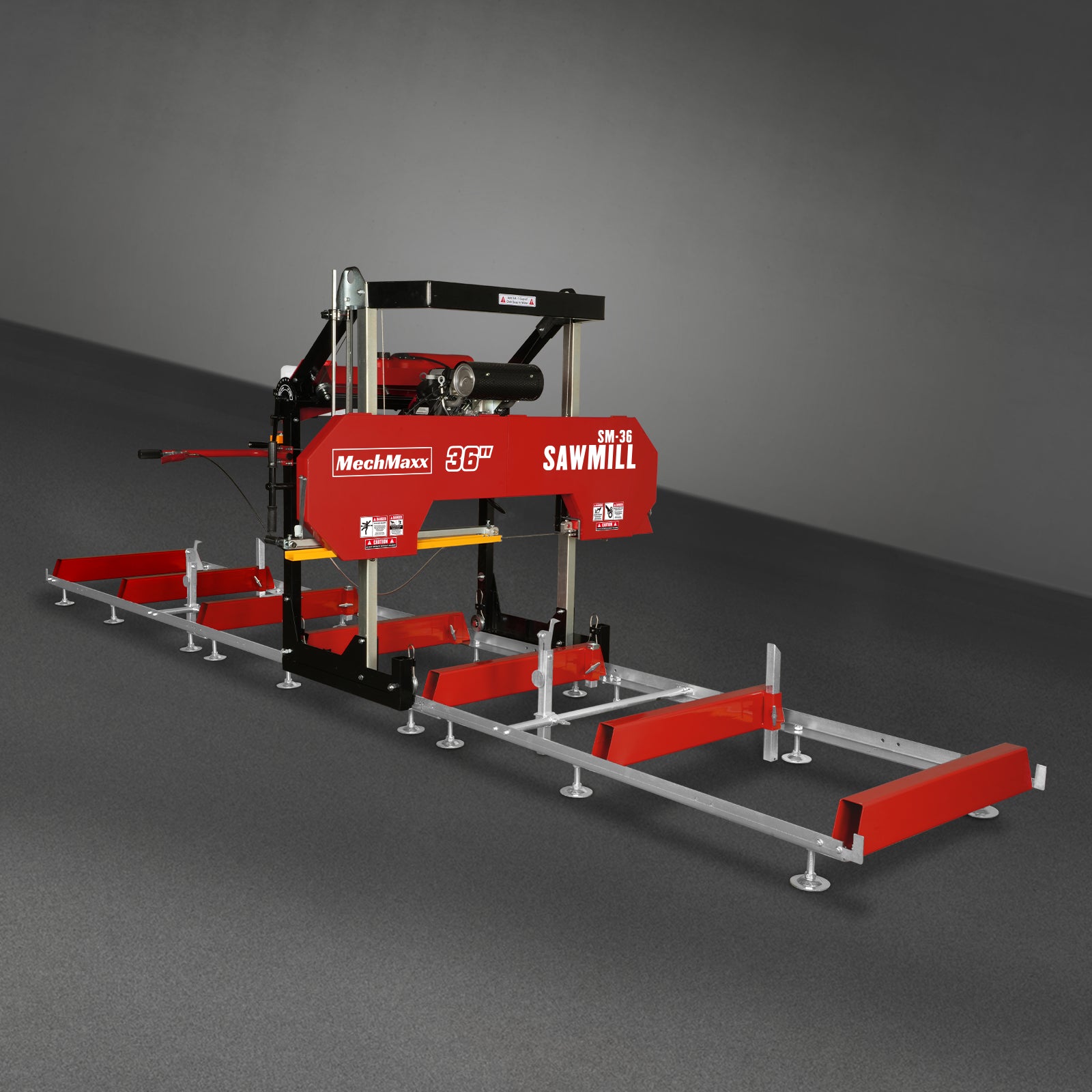 36" MAX Portable Sawmill, 25HP 688cc HONDA GX690 V-Twin Engine, 36" Board Width, 20' Track Length, (10 x Blades Included), SM-36HMAX