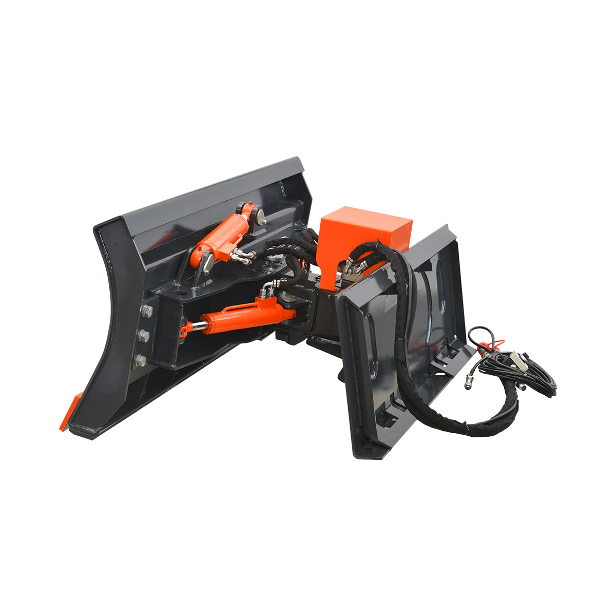 MechMaxx 60" Hydraulic Skid Steer 6 Way  Dozer Blade Snow Pusher Attachment, Industrial Series