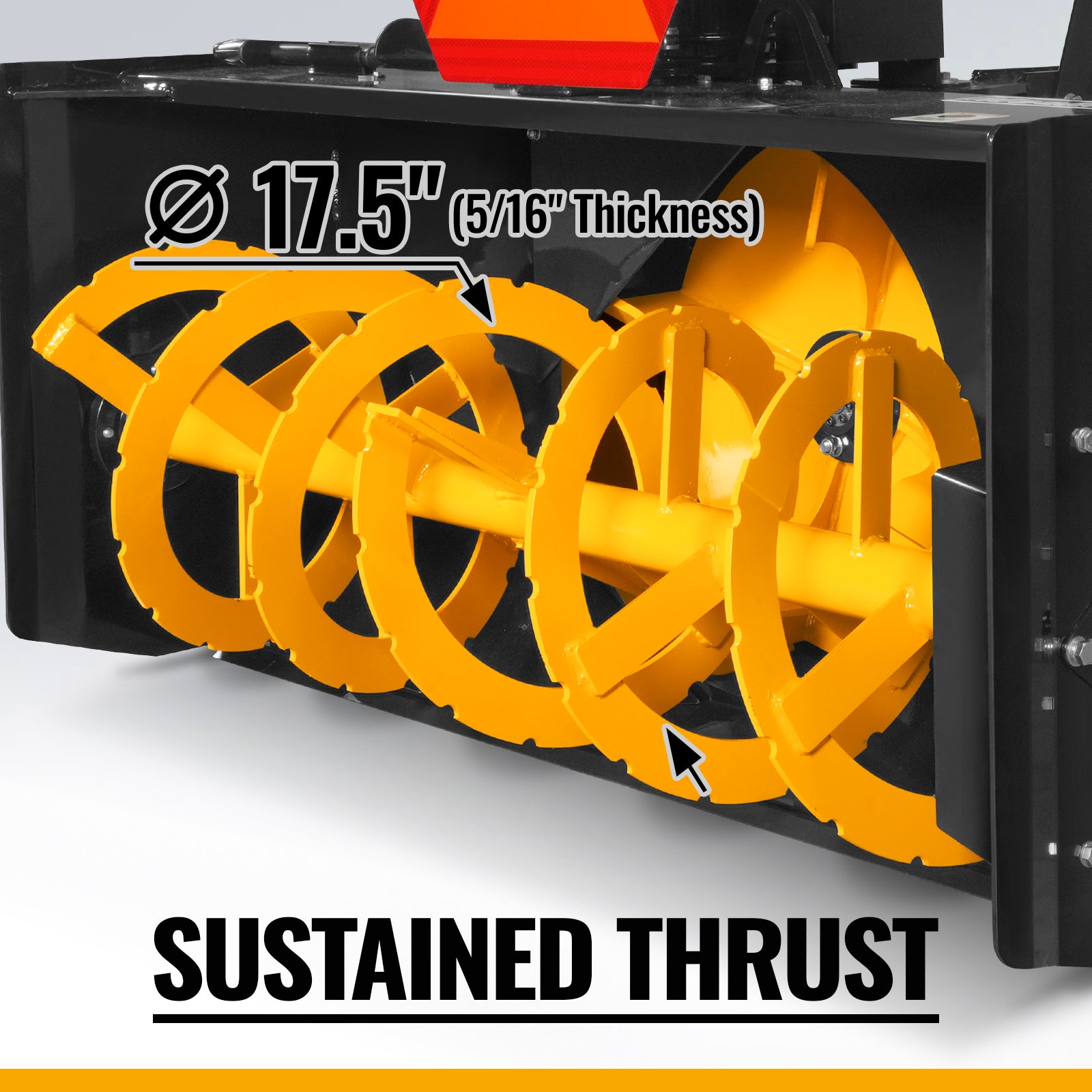 60" 3 Point PTO Snow Blower 24" Impeller Diameter 360° Snow Chute (PTO Shaft Included with Slip Clutch), 25-65 HP, TSB60