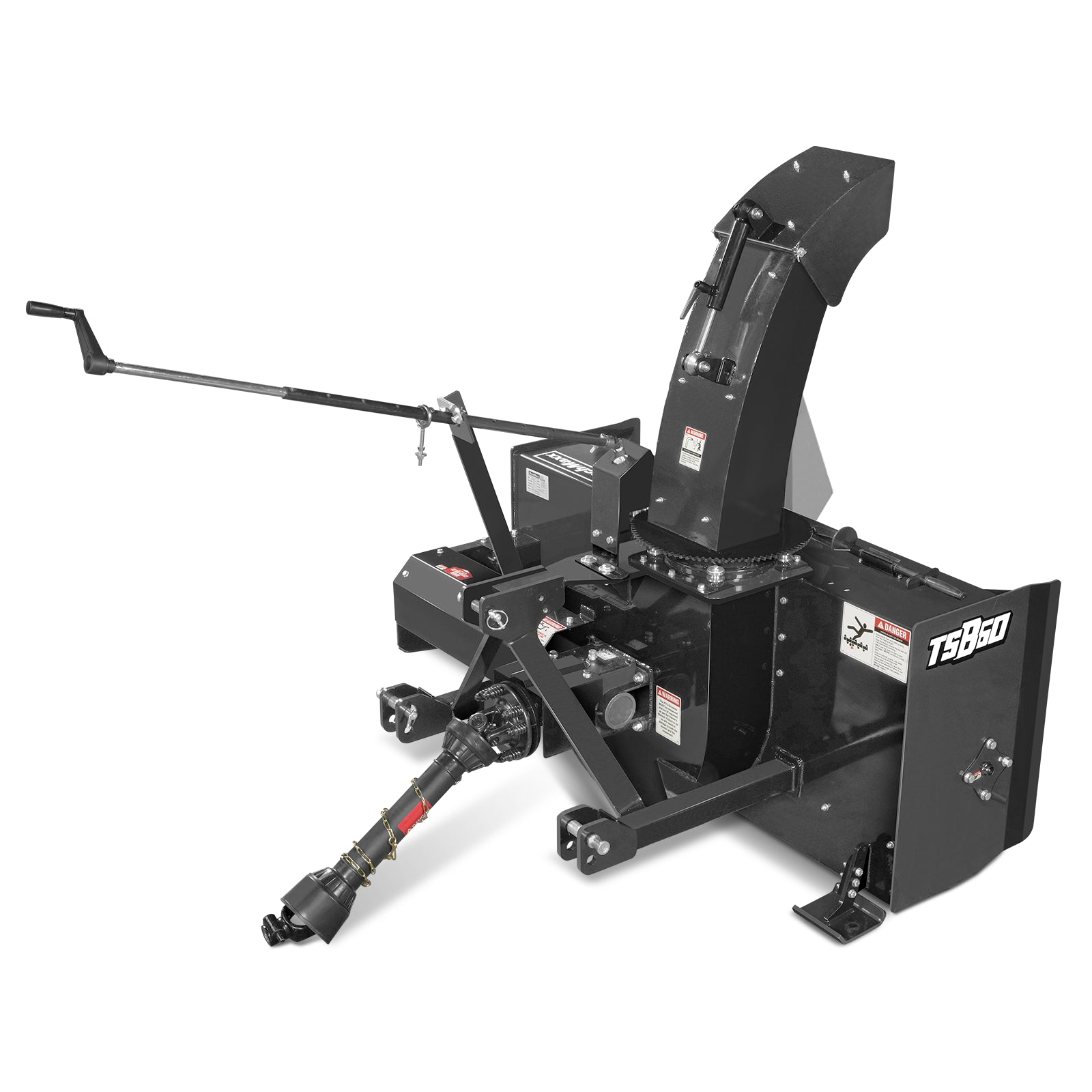 60" 3 Point PTO Snow Blower 24" Impeller Diameter 360° Snow Chute (PTO Shaft Included with Slip Clutch), 25-65 HP, TSB60
