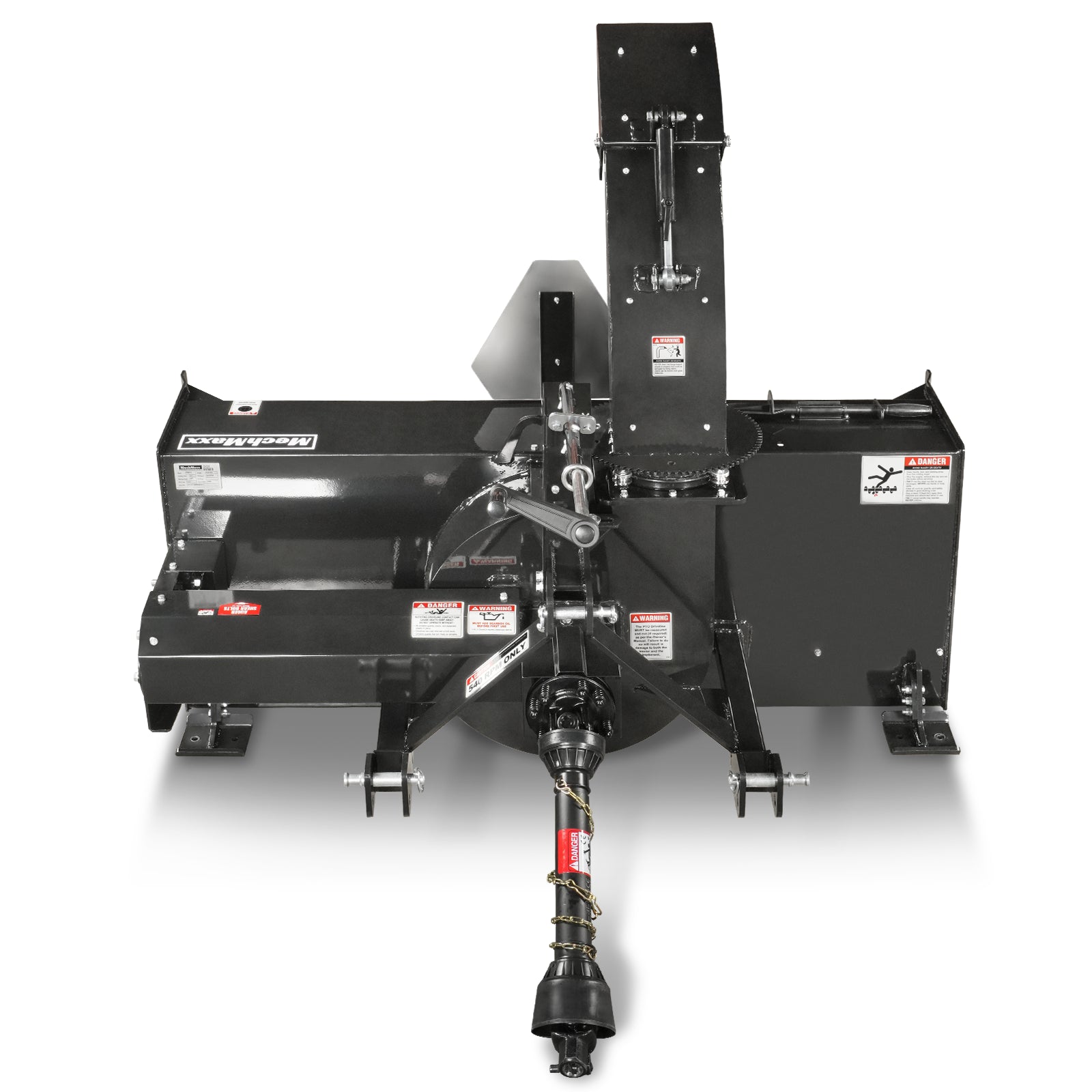 72" 3 Point PTO Snow Blower 24" Impeller Diameter 360° Snow Chute (PTO Shaft Included with Slip Clutch), 30-75 HP, TSB72