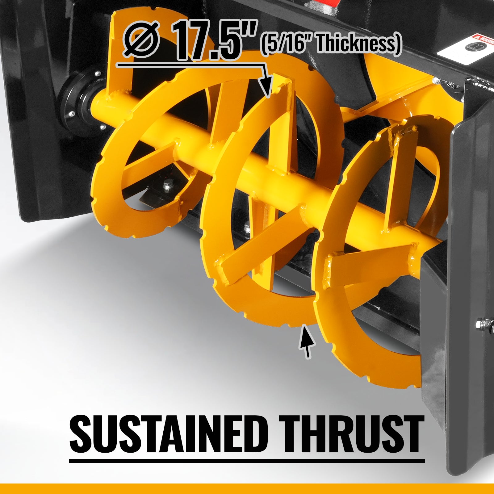48" 3 Point PTO Snow Blower 24" Impeller Diameter 360° Snow Chute (PTO Shaft Included with Slip Clutch), 20-45 HP, TSB48