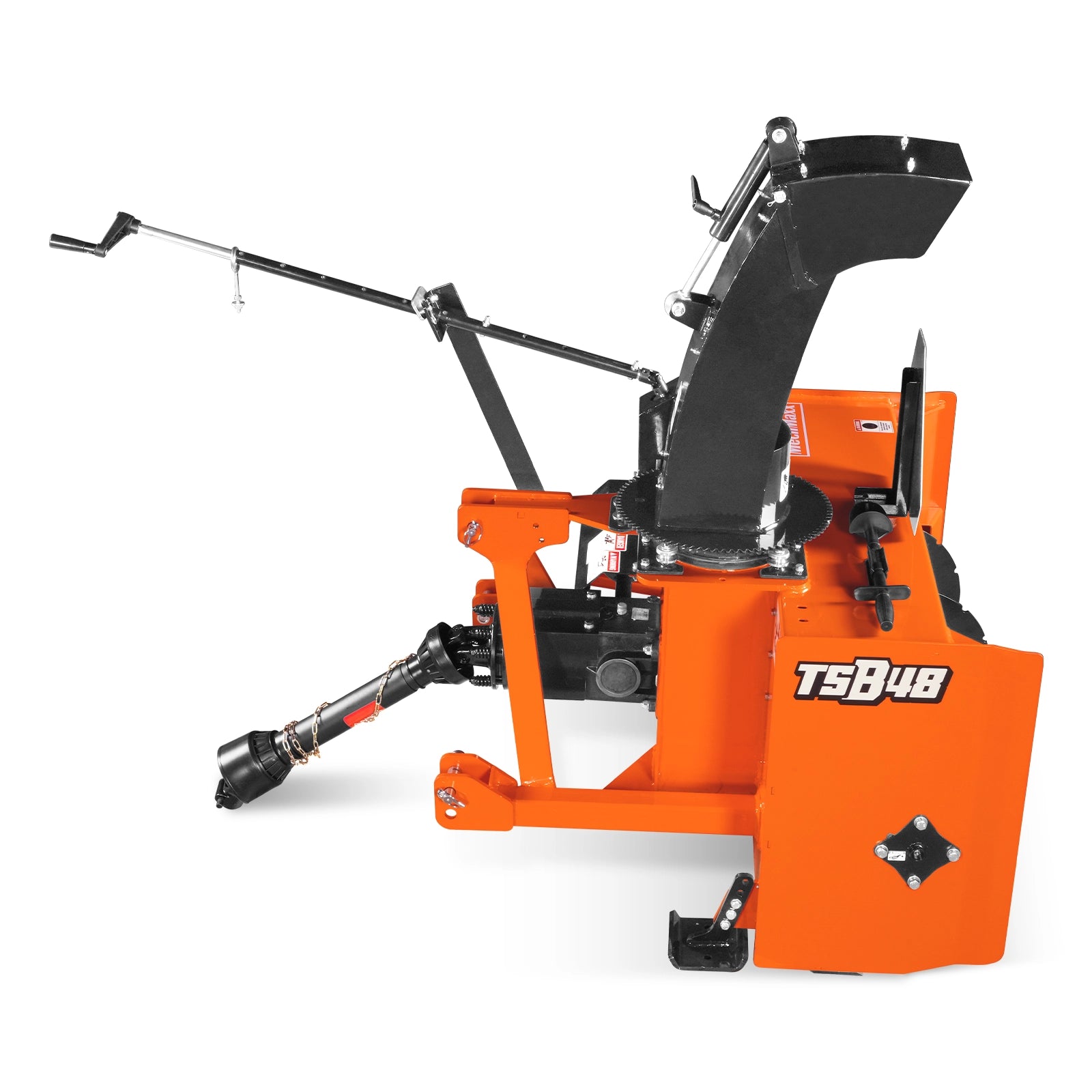 48" 3 Point PTO Snow Blower 24" Impeller Diameter 360° Snow Chute (PTO Shaft Included with Slip Clutch), 20-45 HP, TSB48T