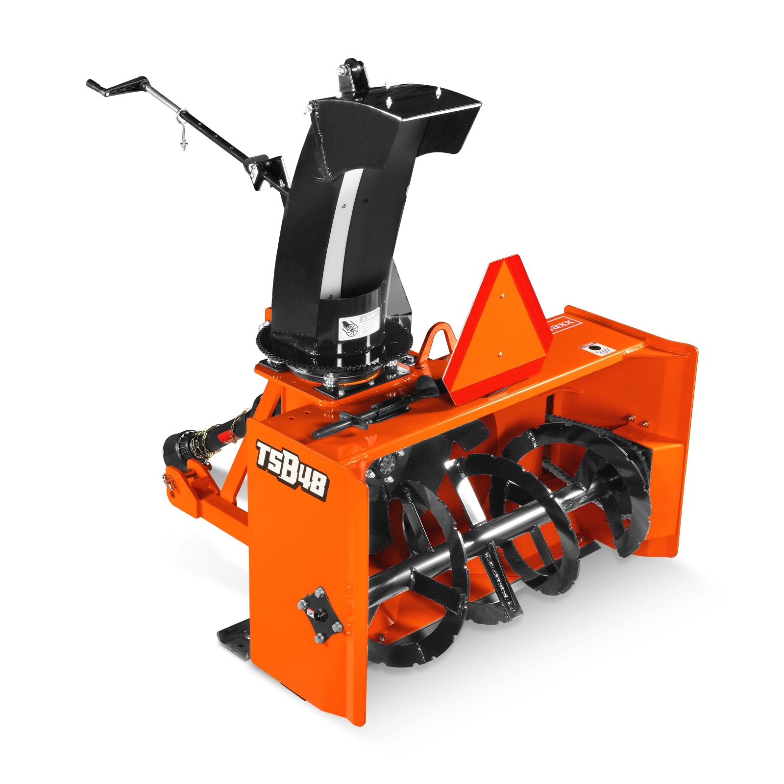 48" 3 Point PTO Snow Blower 24" Impeller Diameter 360° Snow Chute (PTO Shaft Included with Slip Clutch), 20-45 HP, TSB48T