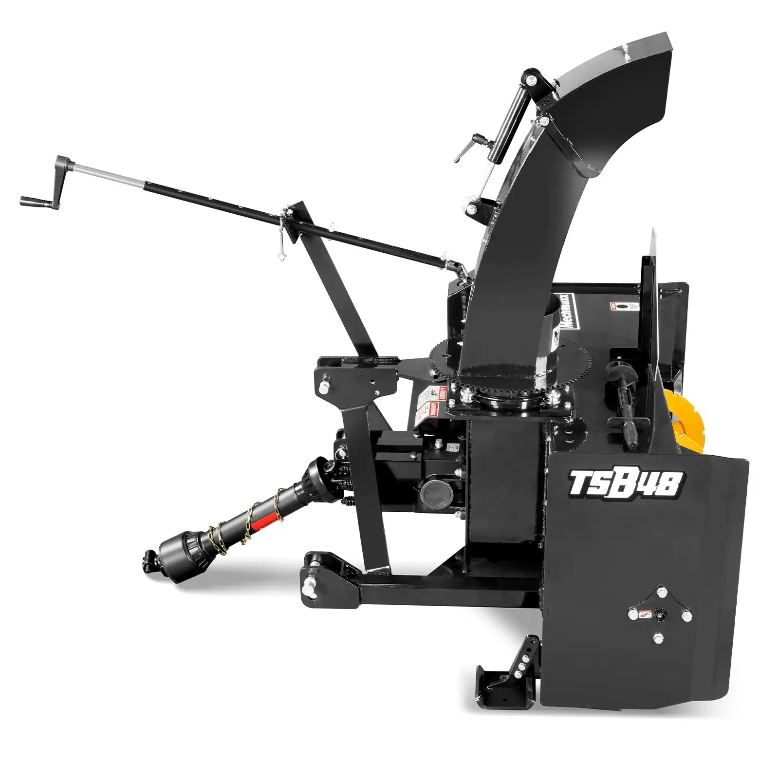 48" 3 Point PTO Snow Blower 24" Impeller Diameter 360° Snow Chute (PTO Shaft Included with Slip Clutch), 20-45 HP, TSB48