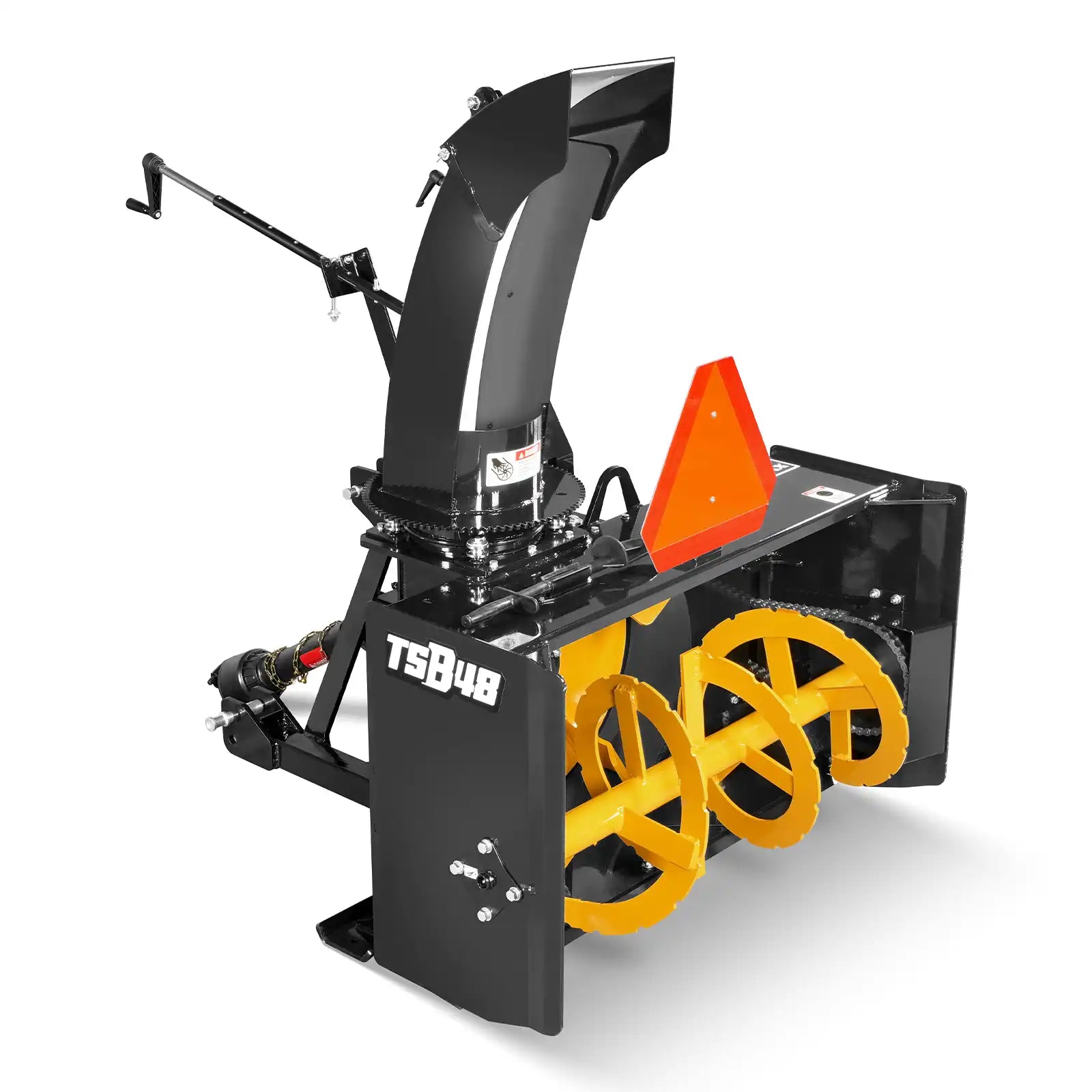 48" 3 Point PTO Snow Blower 24" Impeller Diameter 360° Snow Chute (PTO Shaft Included with Slip Clutch), 20-45 HP, TSB48