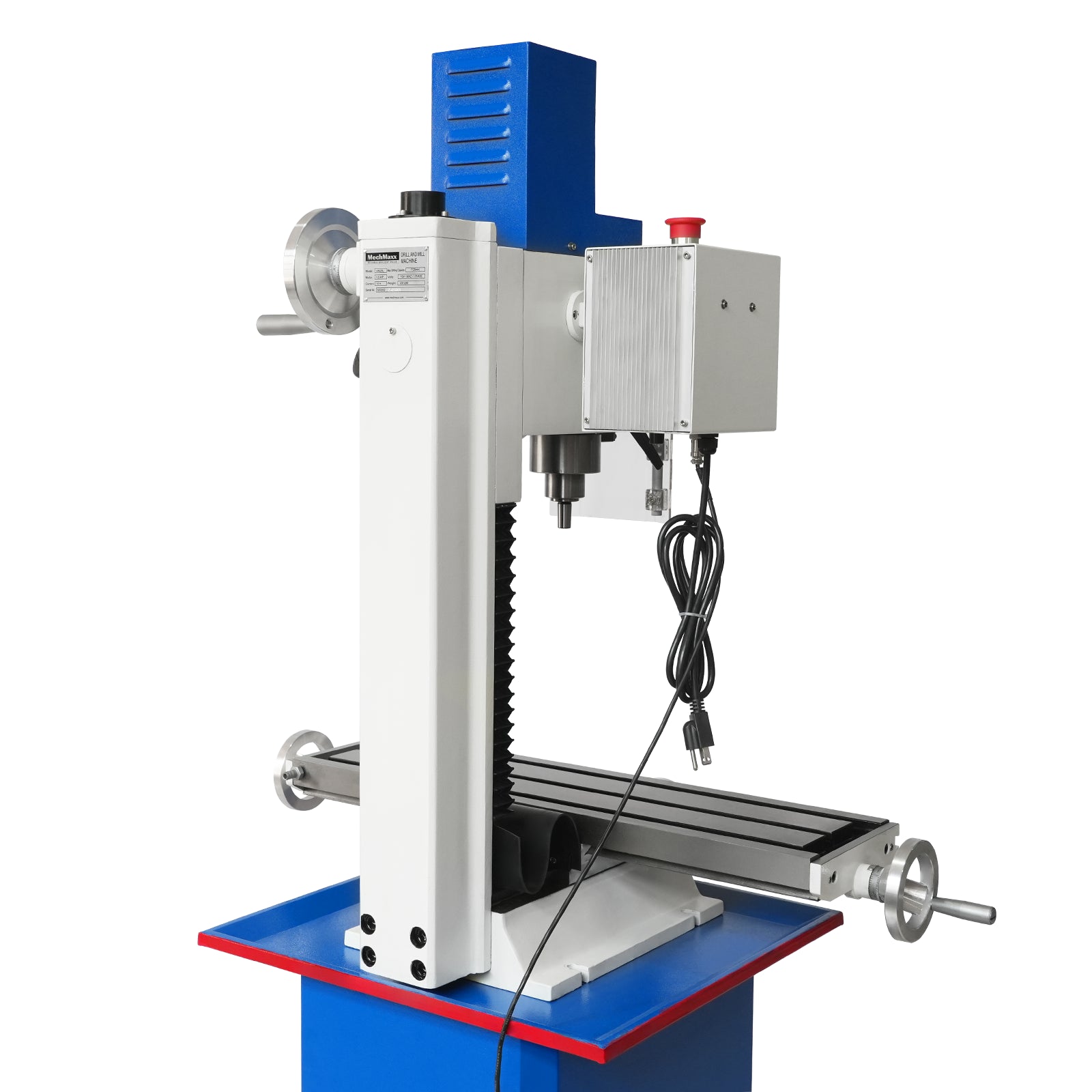 7‘’ x 27-1/2‘’ Benchtop Mini Mill Drill Machine, Variable Speed, Brshless Motor, R8 Spindle, 1.5 HP, 110V, Compact Milling Drilling Tool for Garage Shop, DIY Metalworking without Stand