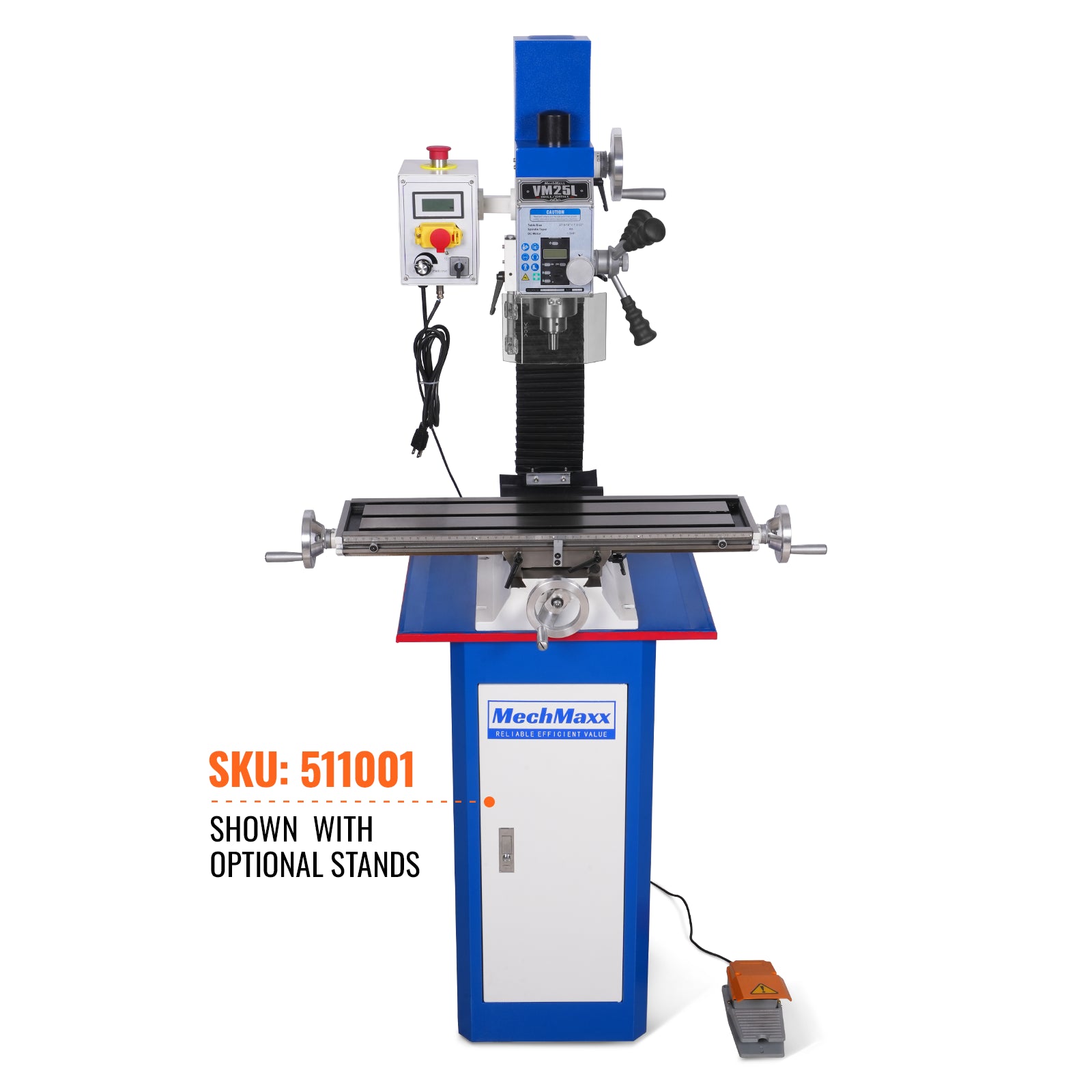 7‘’ x 27-1/2‘’ Benchtop Mini Mill Drill Machine, Variable Speed, Brshless Motor, R8 Spindle, 1.5 HP, 110V, Compact Milling Drilling Tool for Garage Shop, DIY Metalworking without Stand