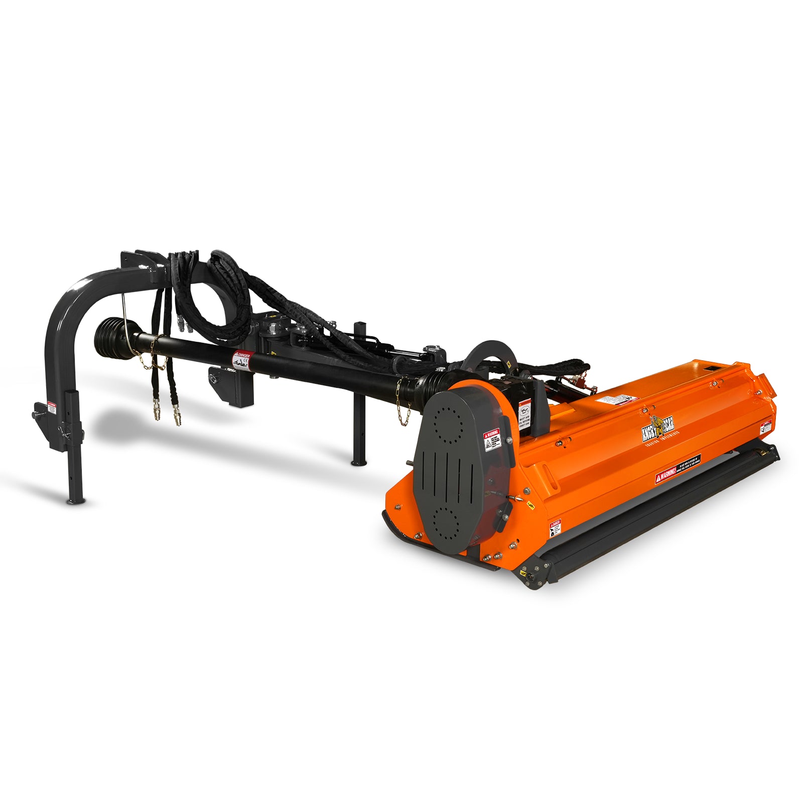 72” Heavy Duty Offset Ditch Bank Flail Mower Italy CMR Gearbox, 90° Tilt, 70-100 HP Tractor, 3-Point Hitch, PTO Driven, VAM72