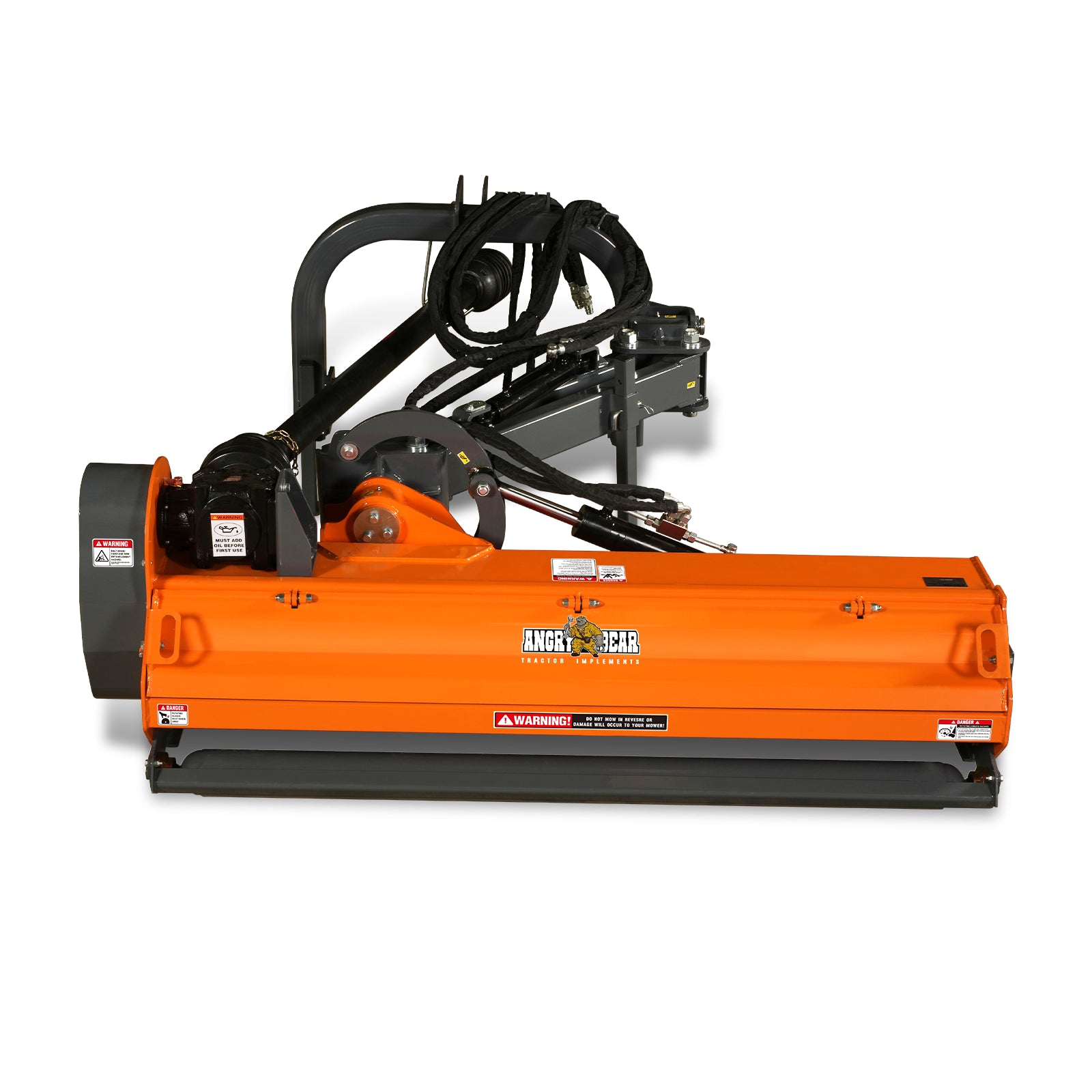 72” Heavy Duty Offset Ditch Bank Flail Mower Italy CMR Gearbox, 90° Tilt, 70-100 HP Tractor, 3-Point Hitch, PTO Driven, VAM72