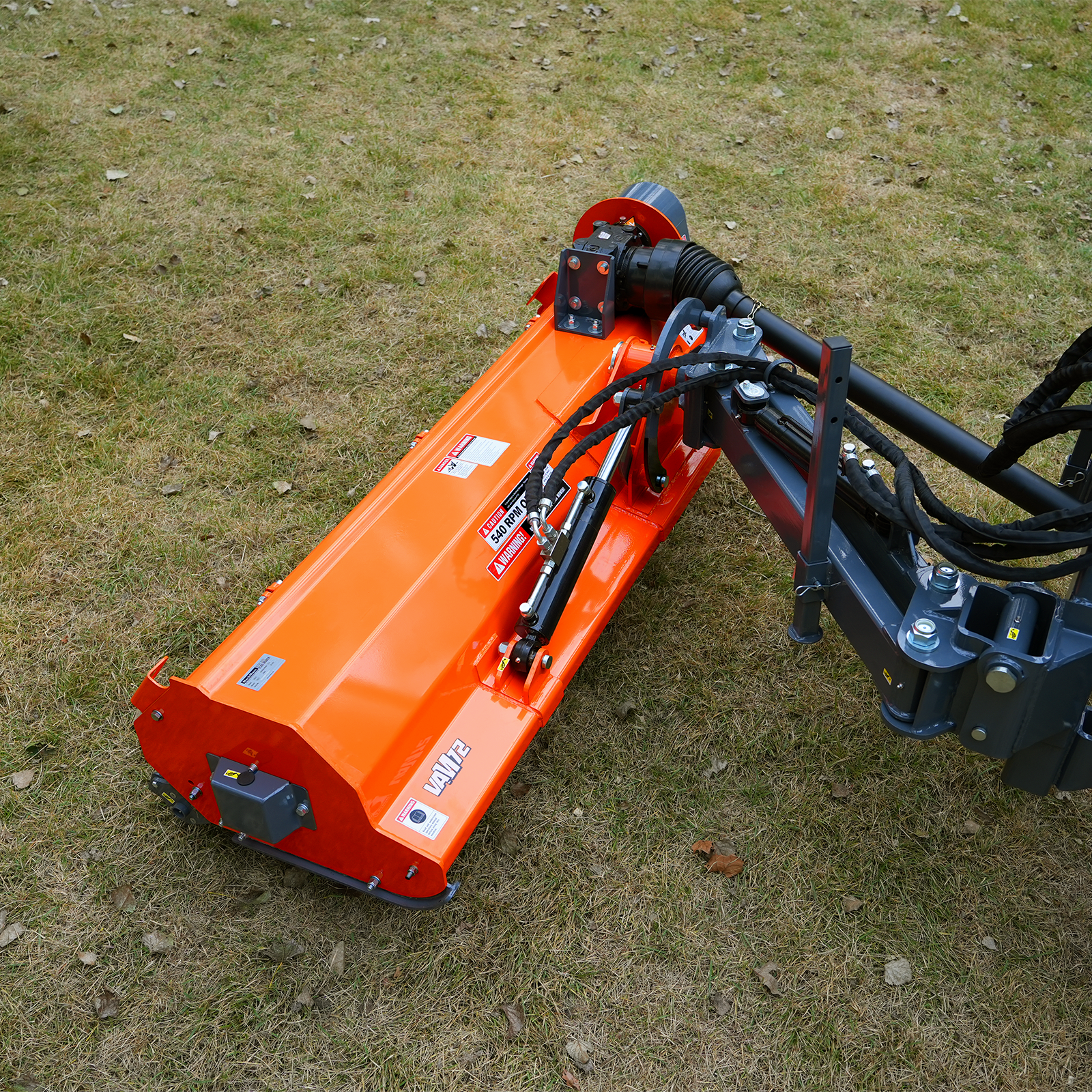 72” Heavy Duty Offset Ditch Bank Flail Mower Italy CMR Gearbox, 90° Tilt, 70-100 HP Tractor, 3-Point Hitch, PTO Driven, VAM72