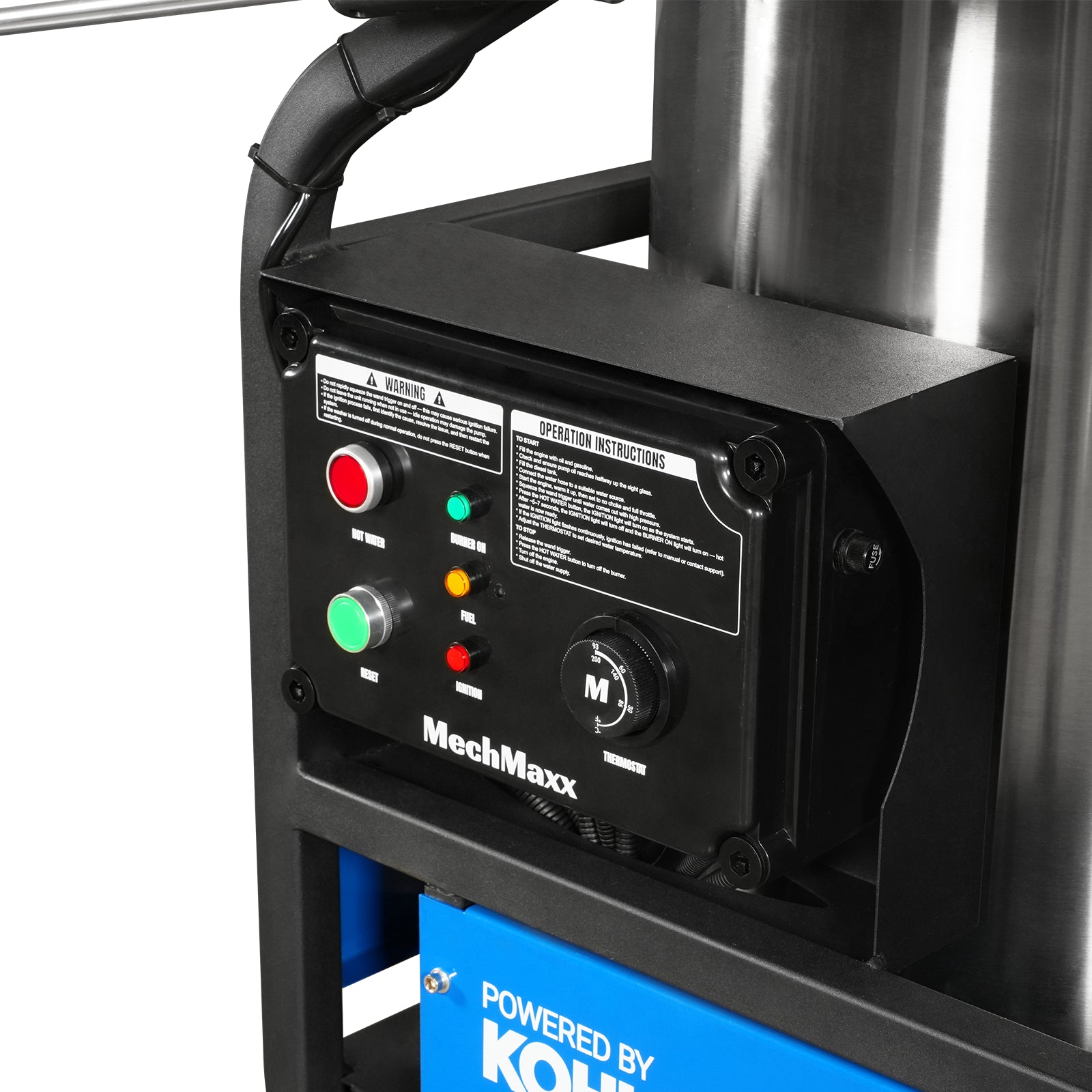 4000 PSI 4 GPM Kohler E-Start Engine Hot Water Pressure Washer Skid Mounted with 245 Gal Tank, HPW40KBT