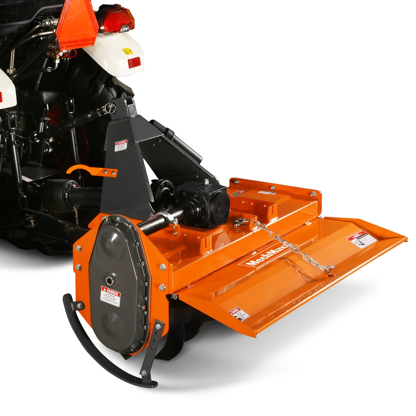 4.5FT 3-Point Gear Drive Rotary Tiller, 25-45HP Tractor, PTO Shaft Included (With Slip Clutch), Cat. 1 Hookup , RT450