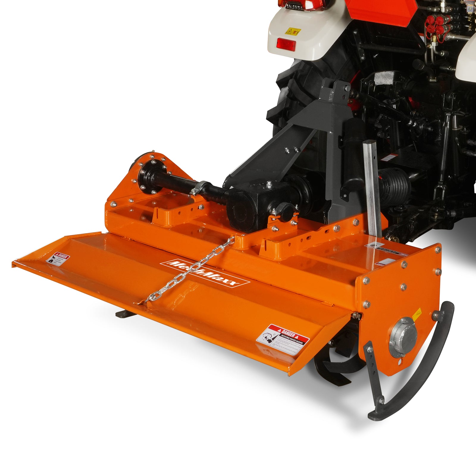 4.5FT 3-Point Gear Drive Rotary Tiller, 25-45HP Tractor, PTO Shaft Included (With Slip Clutch), Cat. 1 Hookup , RT450