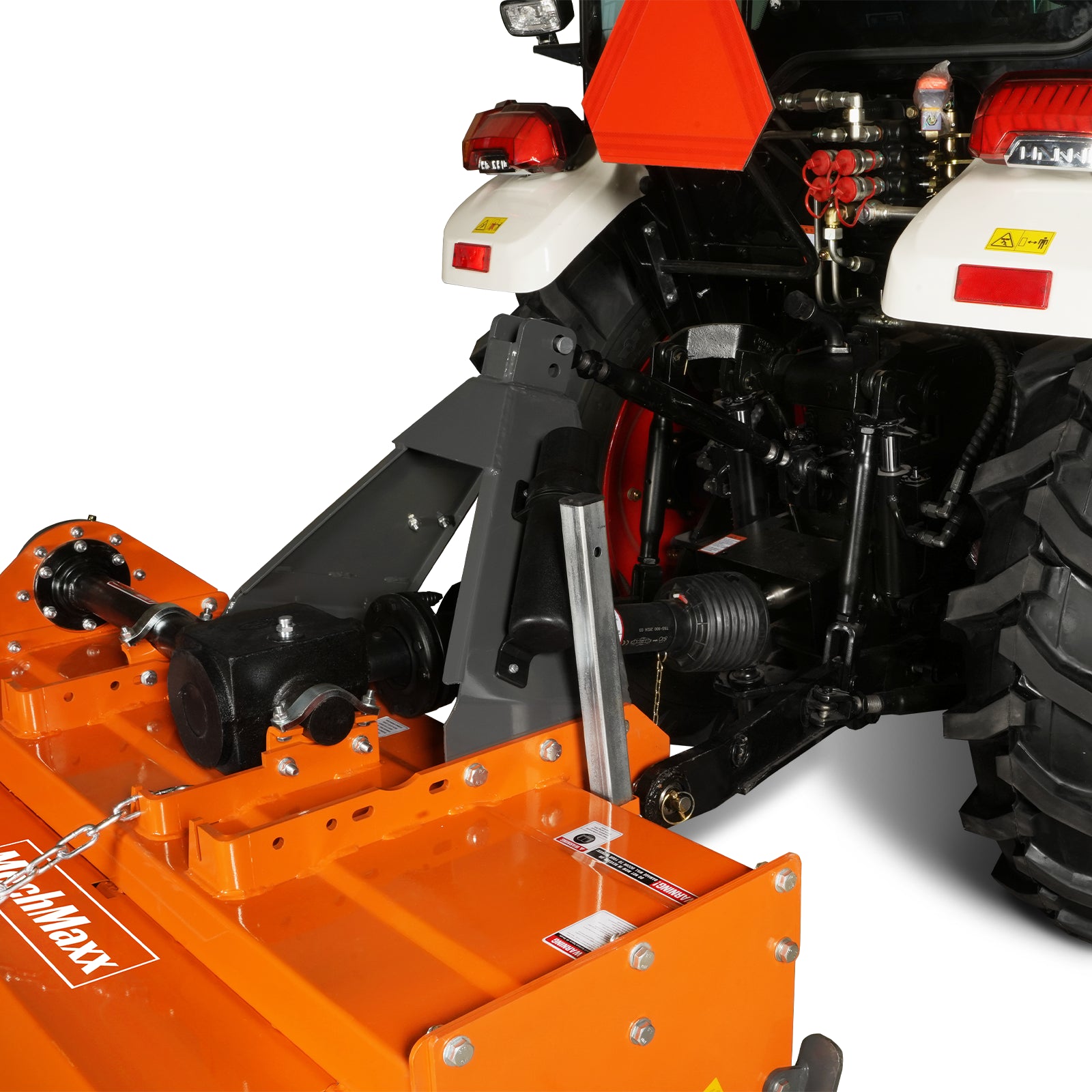 4.5FT 3-Point Gear Drive Rotary Tiller, 25-45HP Tractor, PTO Shaft Included (With Slip Clutch), Cat. 1 Hookup , RT450