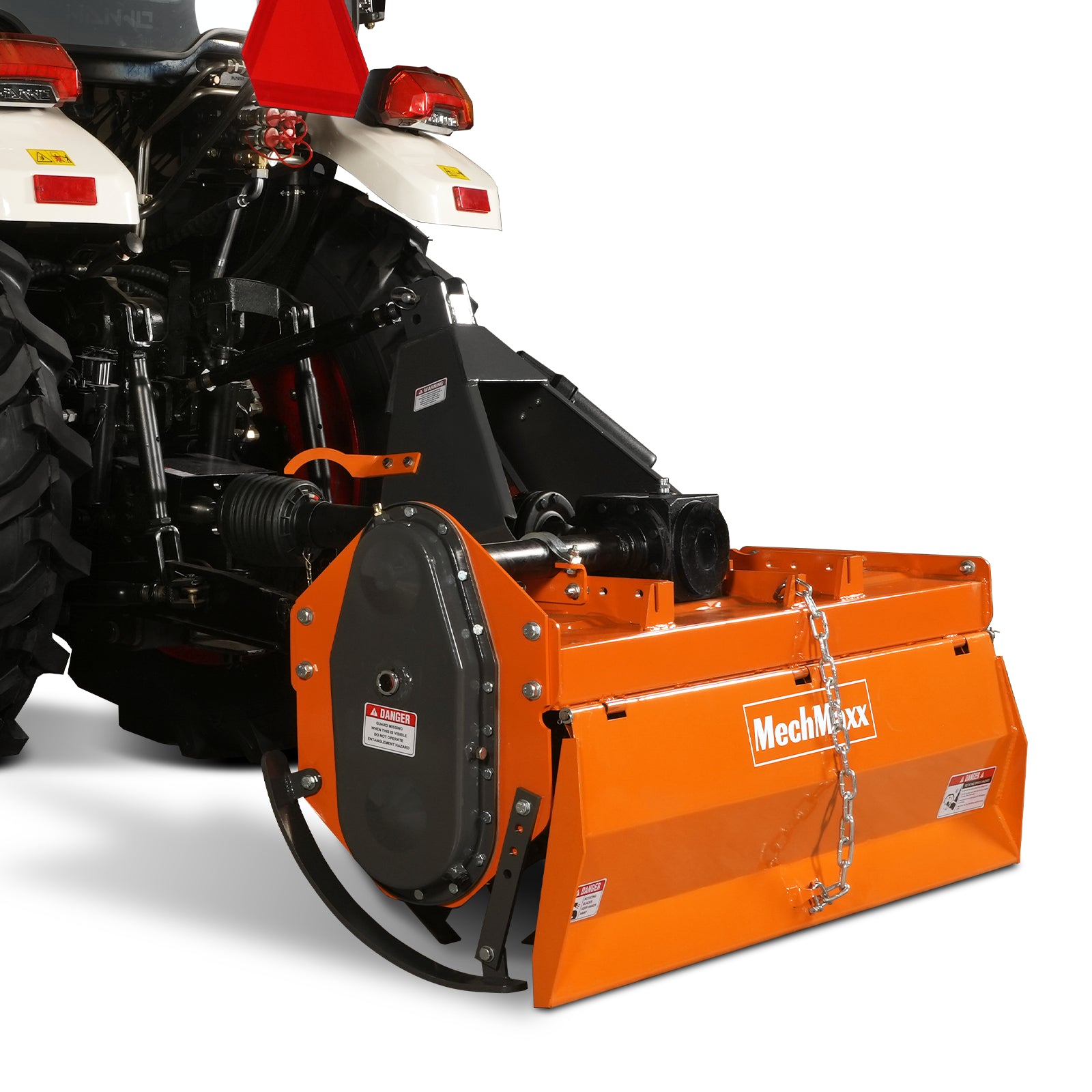 4.5FT 3-Point Gear Drive Rotary Tiller, 25-45HP Tractor, PTO Shaft Included (With Slip Clutch), Cat. 1 Hookup , RT450