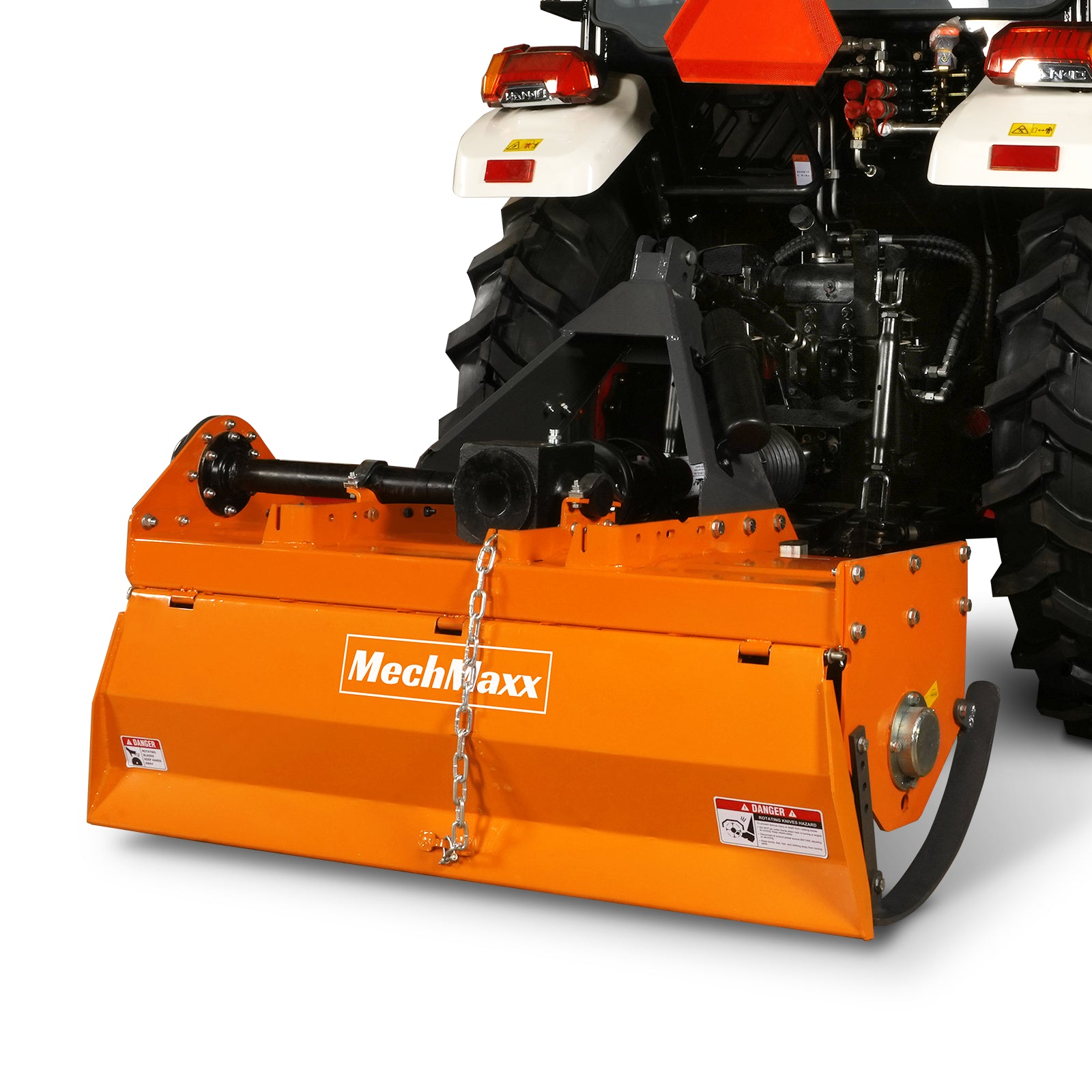 4.5FT 3-Point Gear Drive Rotary Tiller, 25-45HP Tractor, PTO Shaft Included (With Slip Clutch), Cat. 1 Hookup , RT450