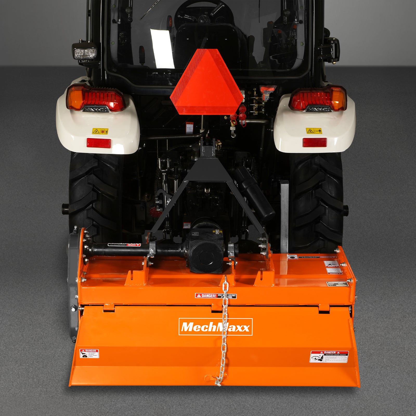4FT 3-Point Gear Drive Rotary Tiller, 18-35HP Tractor, PTO Shaft Included (With Slip Clutch), Cat. 1 Hookup , RT400