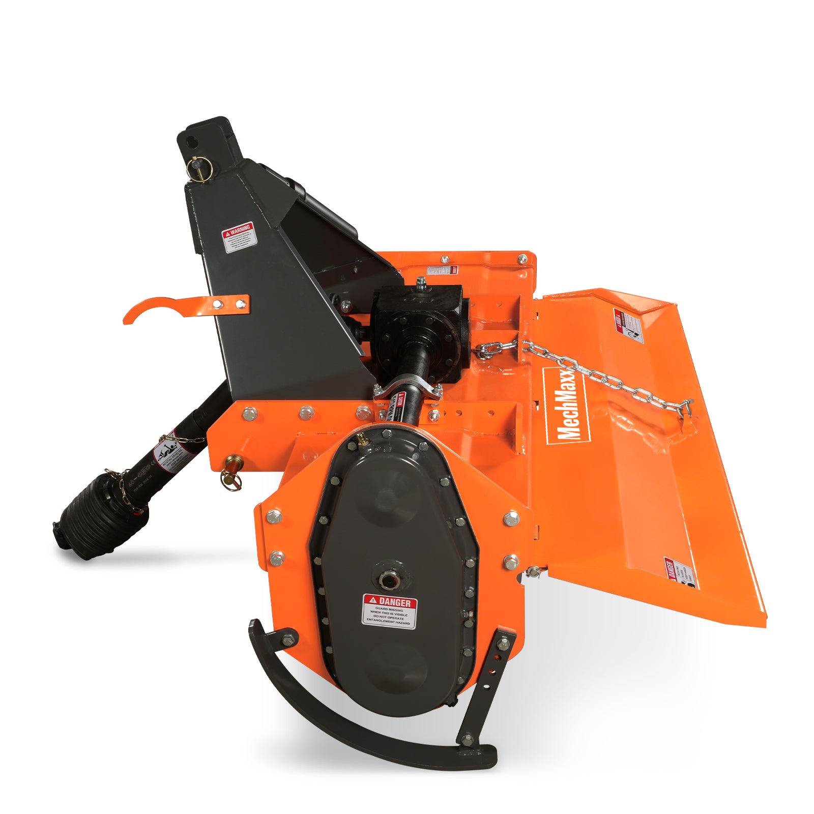 4.5FT 3-Point Gear Drive Rotary Tiller, 25-45HP Tractor, PTO Shaft Included (With Slip Clutch), Cat. 1 Hookup , RT450