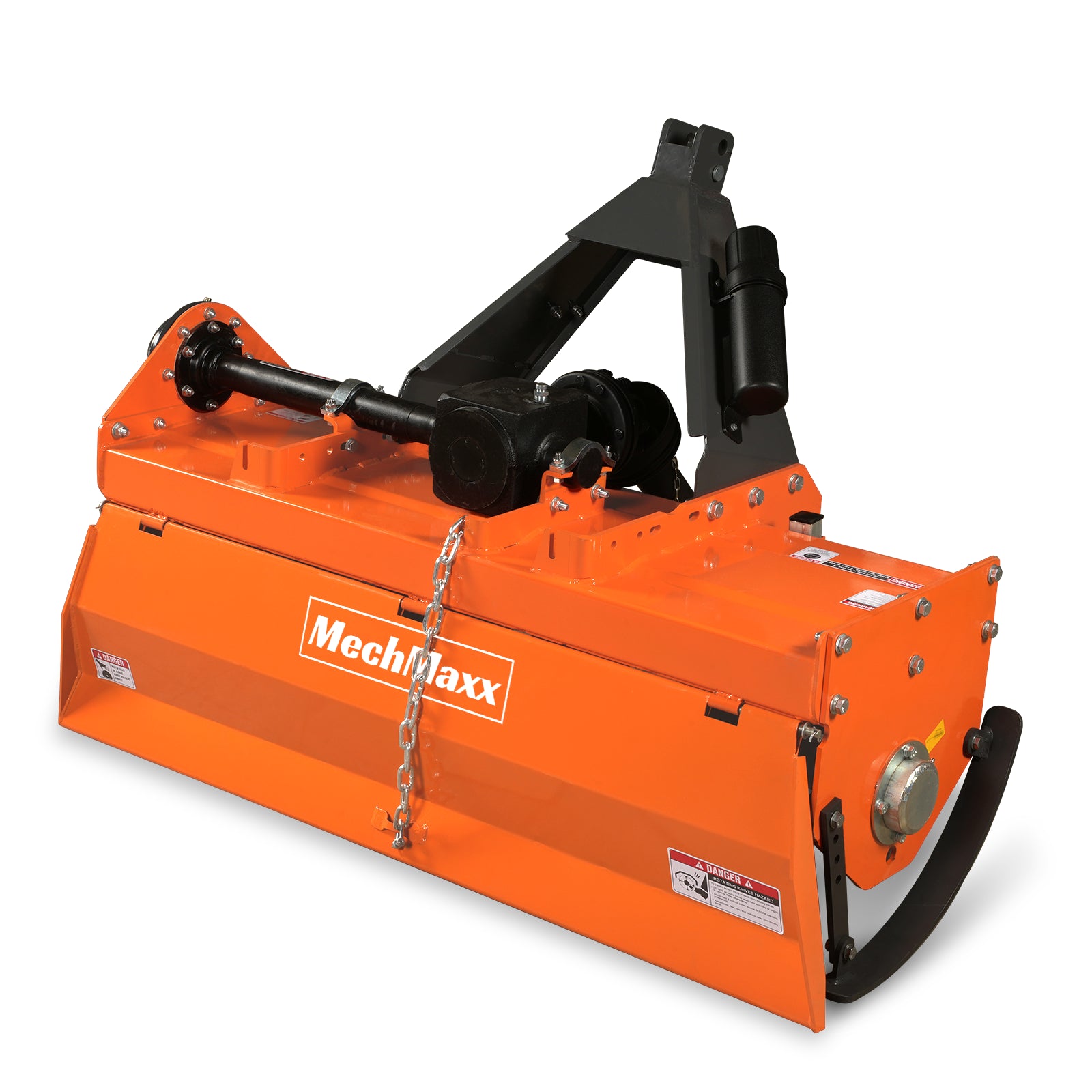 4.5FT 3-Point Gear Drive Rotary Tiller, 25-45HP Tractor, PTO Shaft Included (With Slip Clutch), Cat. 1 Hookup , RT450