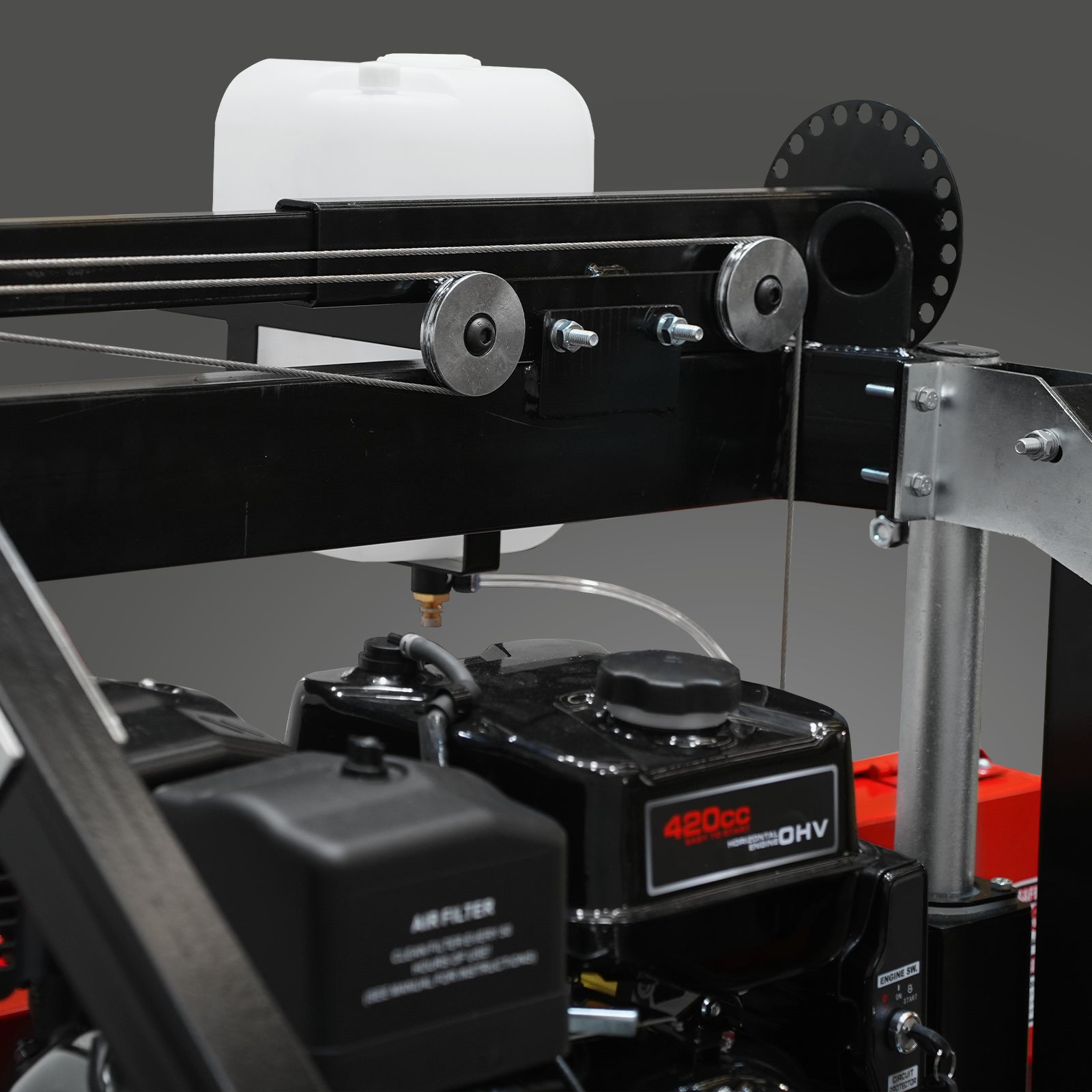 26" Portable Sawmill (5x Blades Included), 420cc 15HP E-Start Gasoline Engine, 22" Board Width, 20' Track Length (13' Track Length + 6.6' Track Extension Included) , SM-26