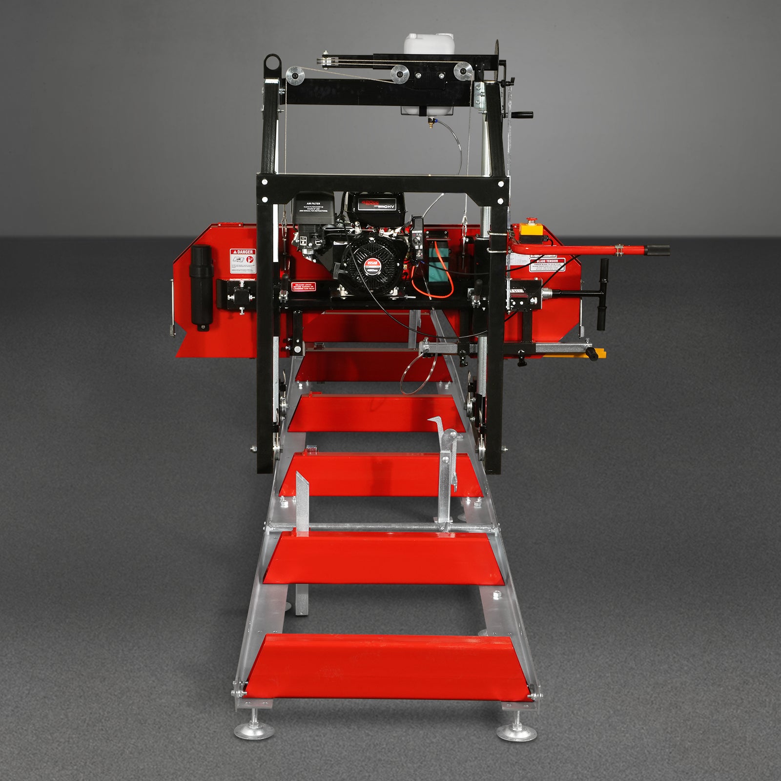 26" Portable Sawmill (5x Blades Included), 420cc 15HP E-Start Gasoline Engine, 22" Board Width, 20' Track Length (13' Track Length + 6.6' Track Extension Included) , SM-26