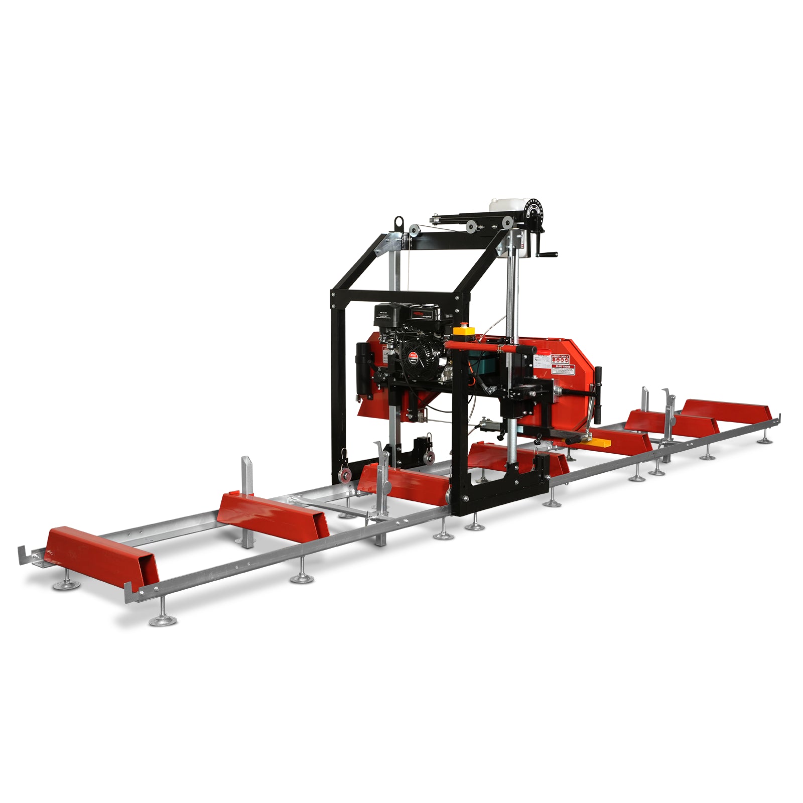 26" Portable Sawmill (5x Blades Included), 420cc 15HP E-Start Gasoline Engine, 22" Board Width, 20' Track Length (13' Track Length + 6.6' Track Extension Included) , SM-26