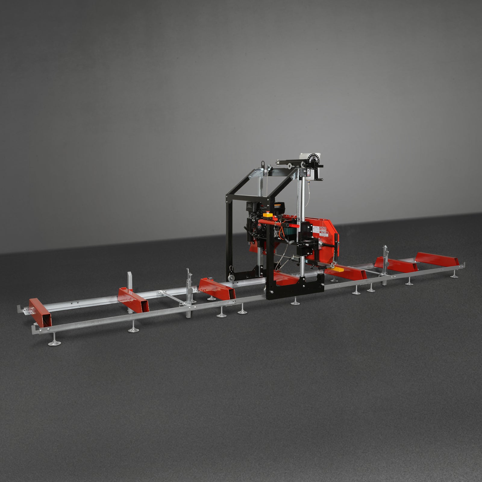 26" Portable Sawmill (5x Blades Included), 420cc 15HP E-Start Gasoline Engine, 22" Board Width, 20' Track Length (13' Track Length + 6.6' Track Extension Included) , SM-26